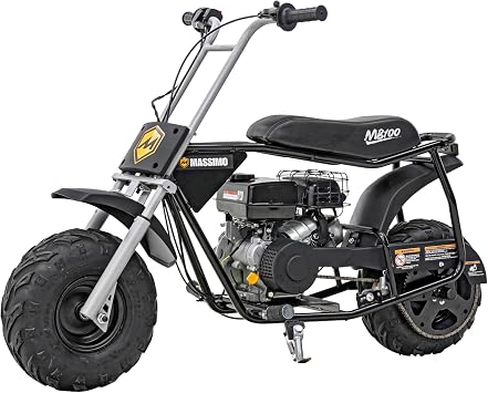 Massimo MB100 Mini Bike Motorcycle Dirt Bike - 79cc Four-Stroke, Air-Cooled Engine