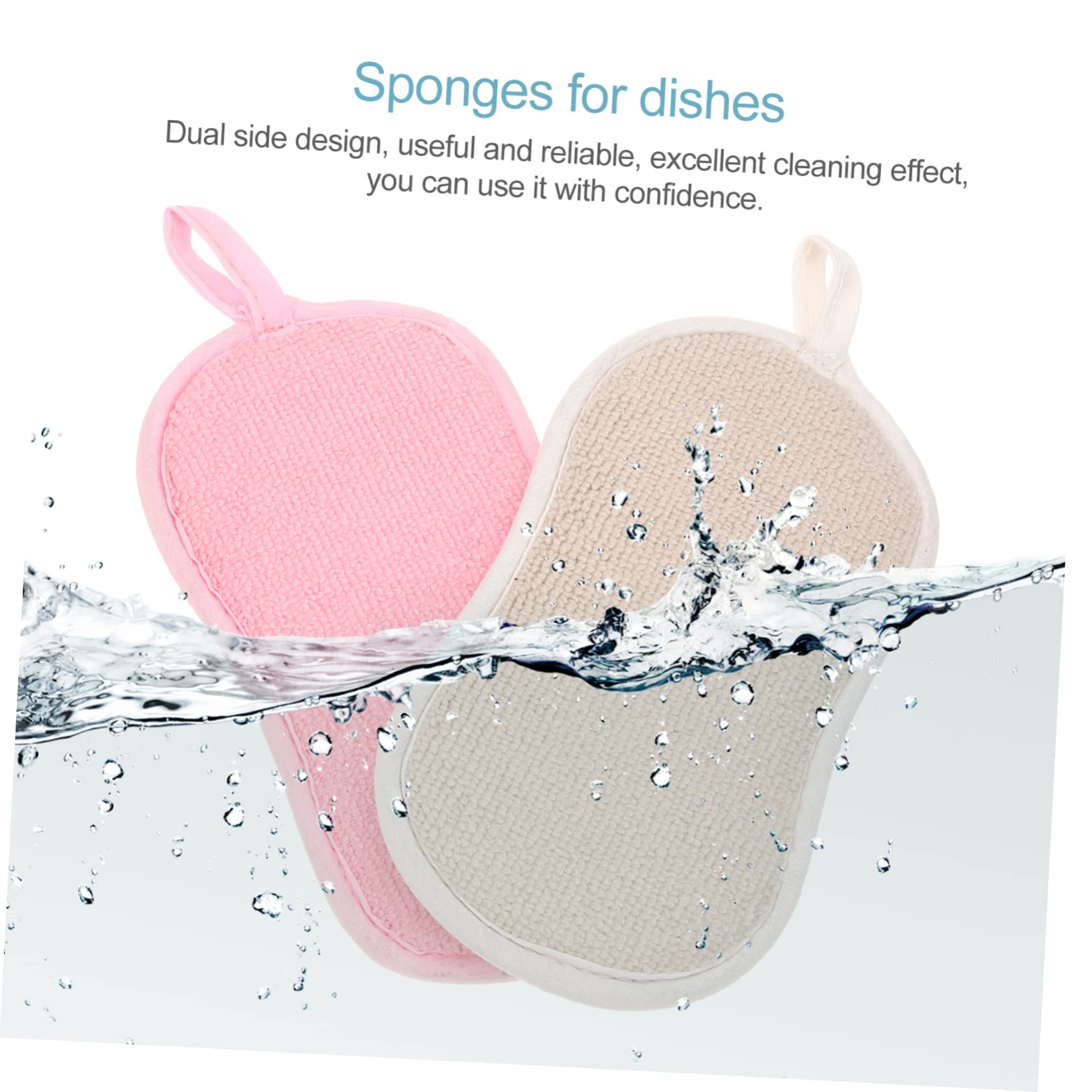 TOVINANNA 4 Pack Dish Sponge Scrubbers Non Scratch Kitchen Scrub Pads for Dishes Scrub Sponge Pad for Pots Plates