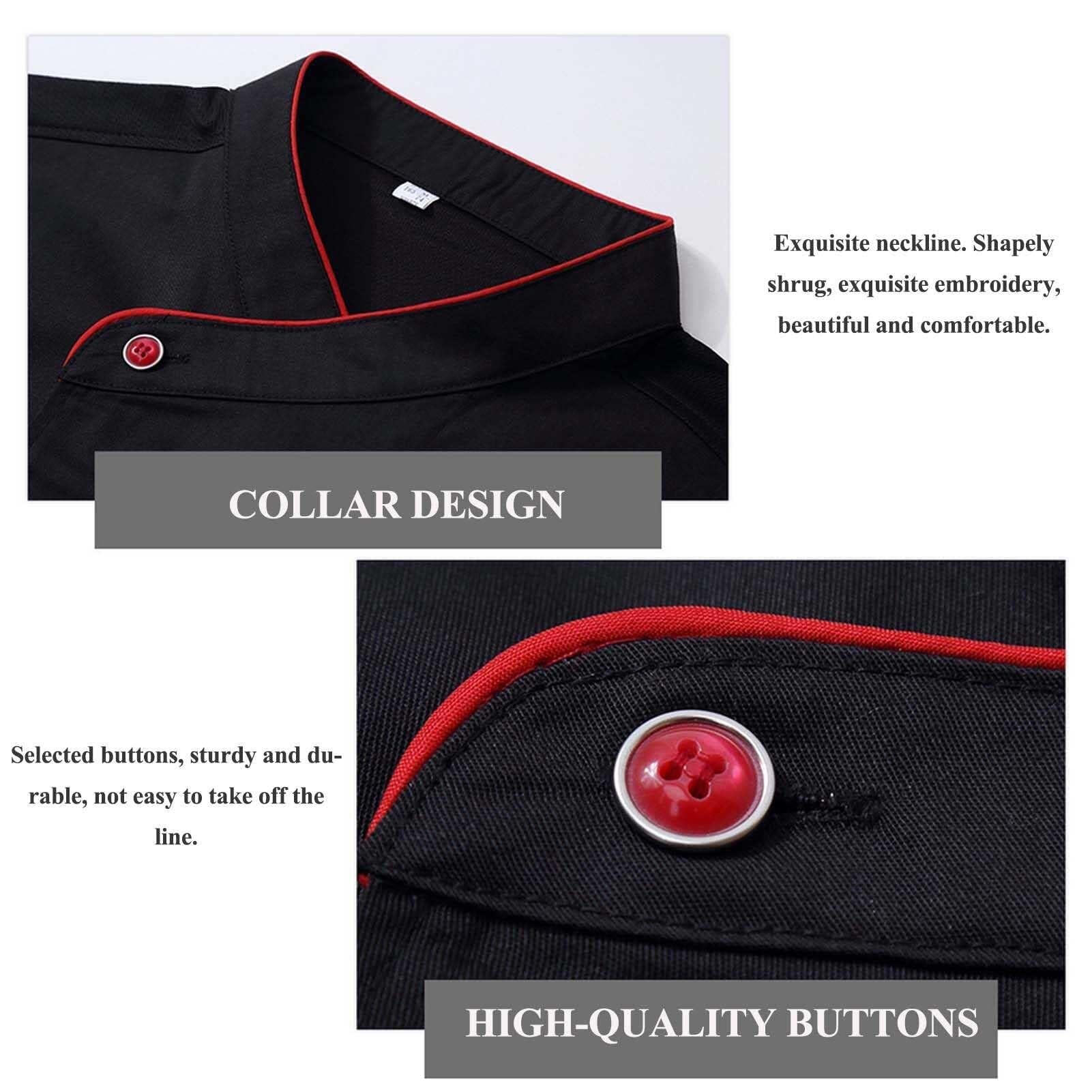 Uniforme da Cucina Estiva, Giacca da Lavoro da Cuoco Unisex, Uniformi da Cameriere in Tessuto Traspirante