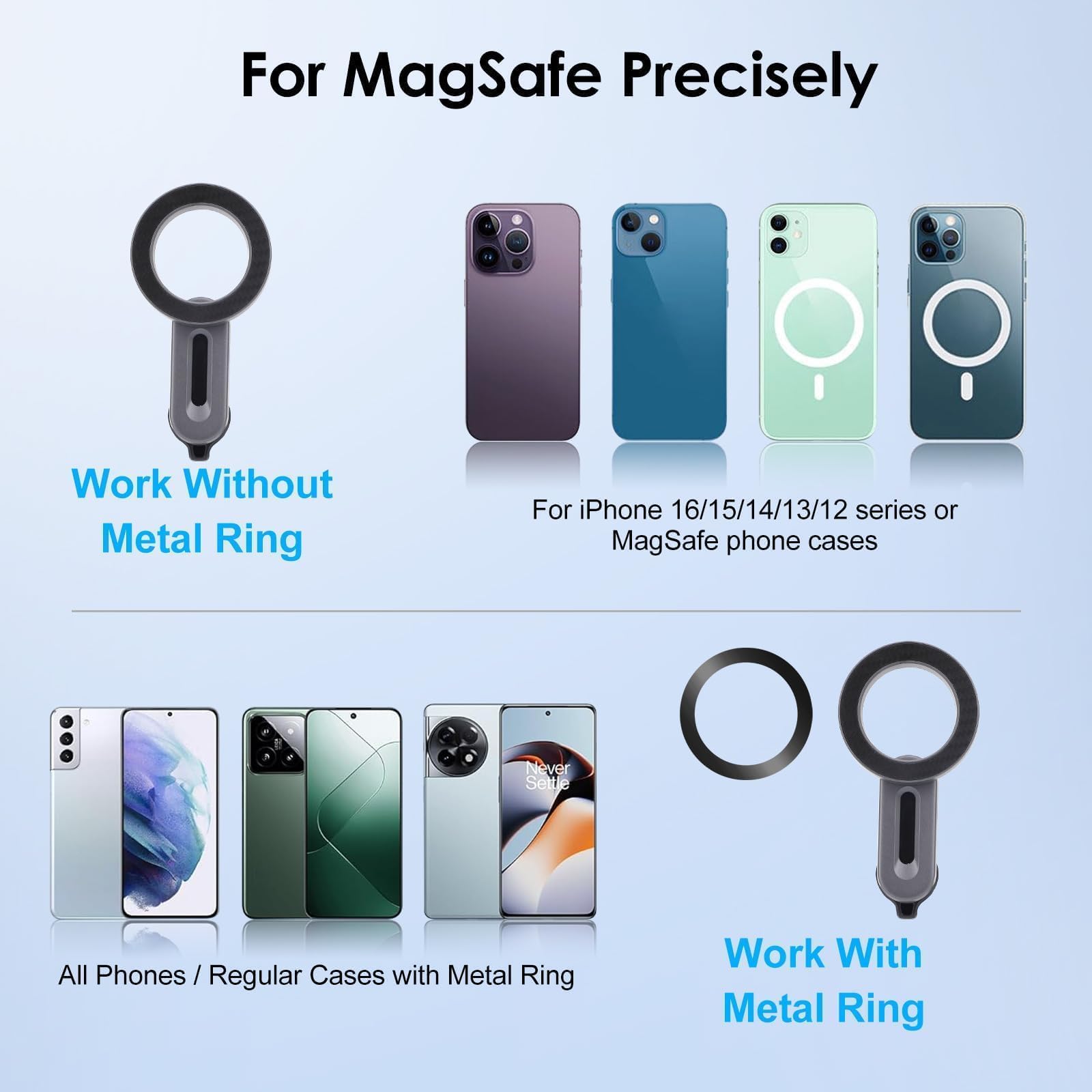 EEEKit Magnetyczne gniazdo na CD uchwyt na telefon, 20 silnych magnesów, odtwarzacz CD, uchwyt samochodowy na telefon do etui Magsafe i wszystkich smartfonów