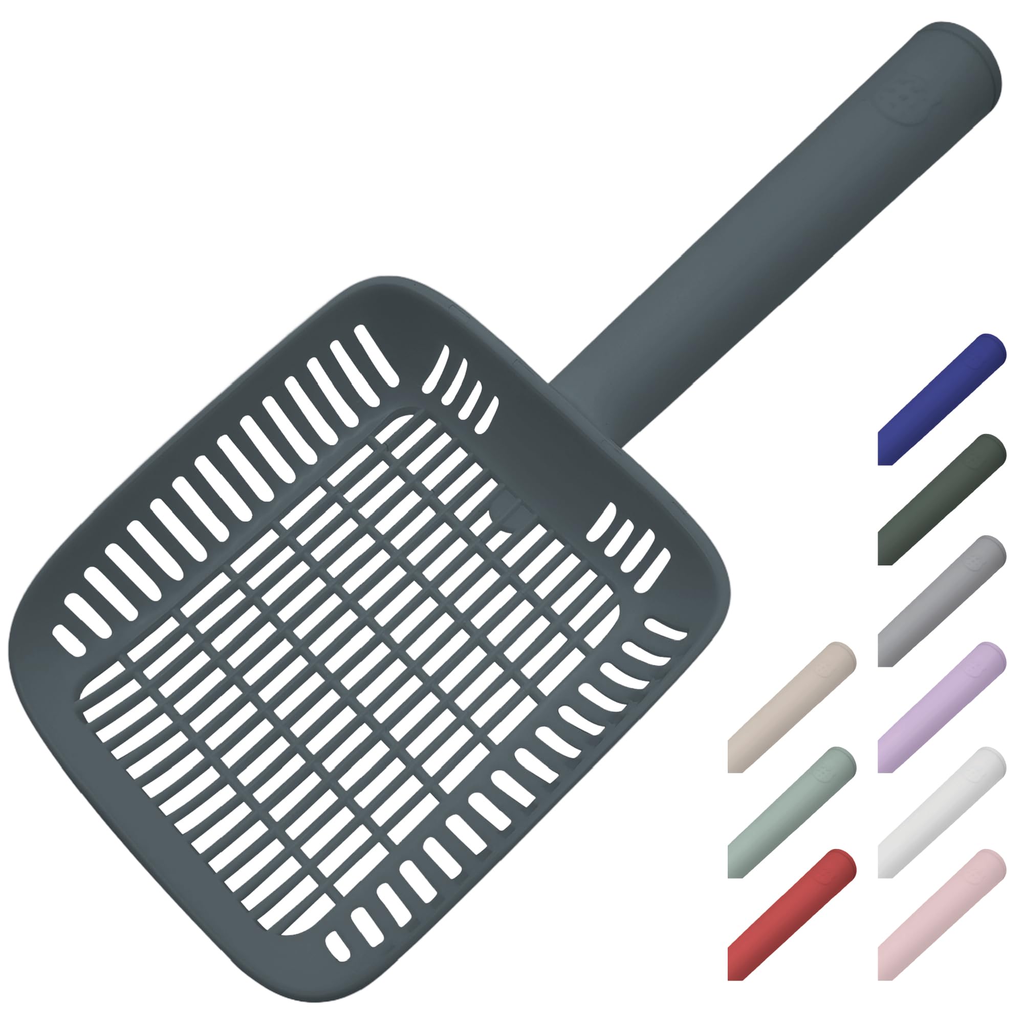 TypeC Cat Litter Scoop - Small Holes (0.11in) Big Size Scooper - Long Handle &amp; Easy Cleaning - Hanger for Litter Box