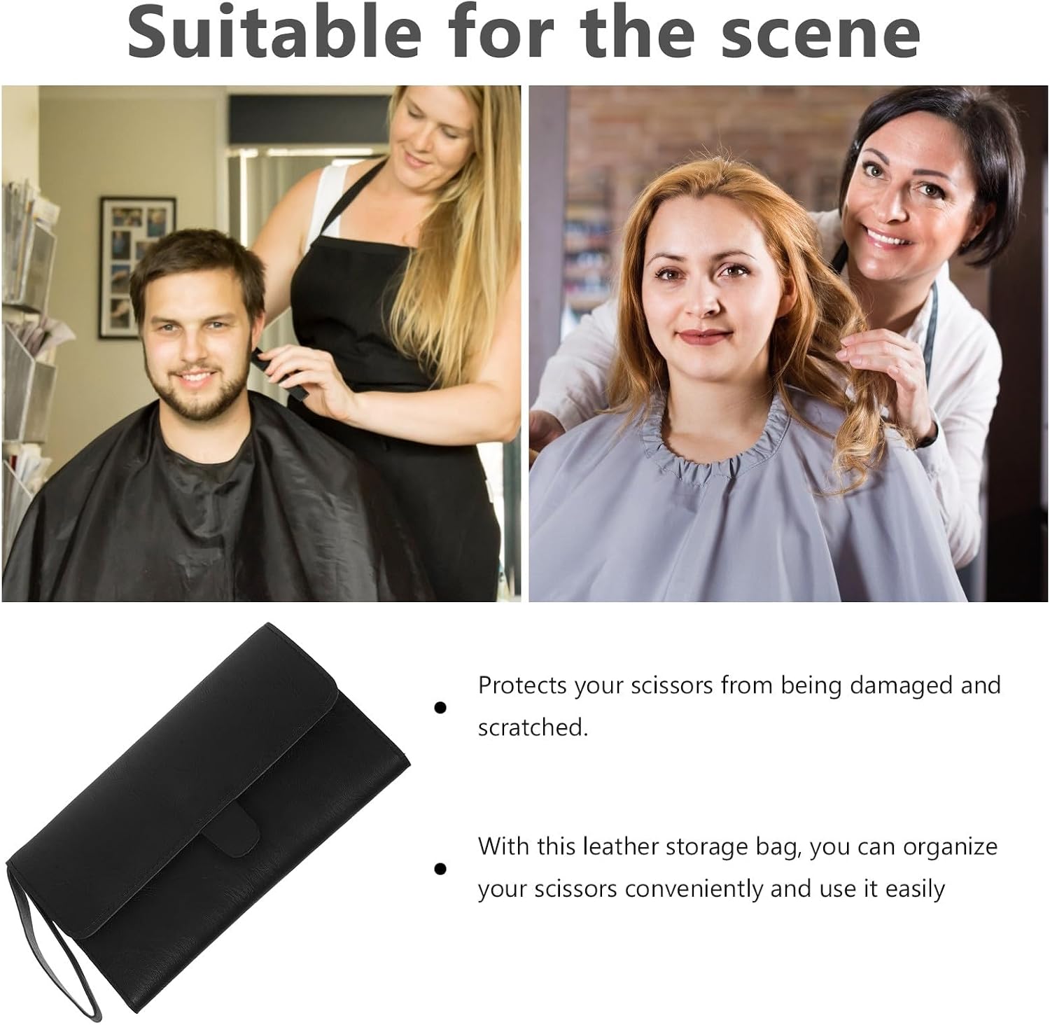 Professional Hairdressing Scissors Bag with Storage Compartment, Portable Barber Tool Case for Hairstylists and Travel Organizers