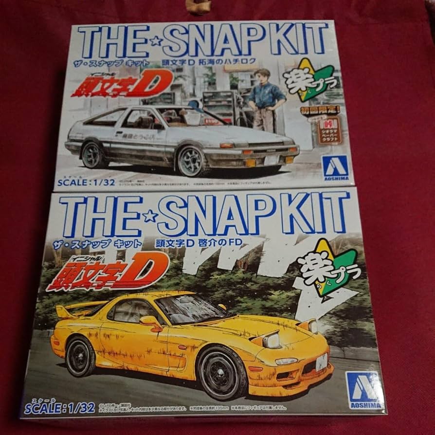 楽プラ　頭文字D 拓海のハチロク　中里の32 初回限定　啓介のFD 3台セット 頭文字D』藤原拓海のハチロク、高橋啓介のFD、中里の32が