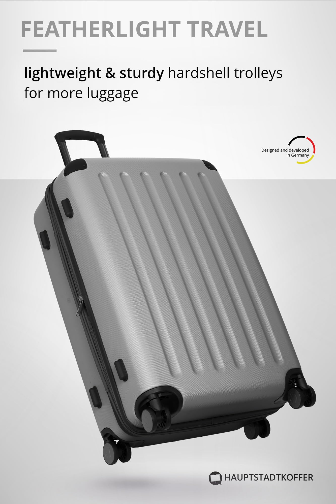 HAUPTSTADTKOFFER - Spree - Maleta rígida, Trolley expandible, Equipaje de Viaje, 4 Ruedas Dobles, TSA, 65 cm, 74 litros, Champán — view 14