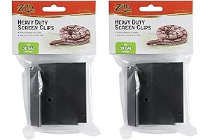 (2 Pack) Zilla Reptile Terrarium Covers Heavy Duty Screen Clips for 30-Gallon or Larger Enclosures