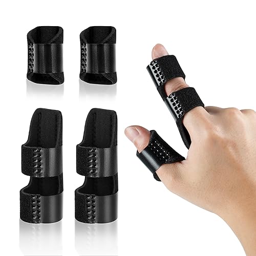 4 férulas de dedo gatillo, soporte de pulgar gatillo, estabilizador de dedo para dedos rotos, enderezamiento de artritis, nudillos, inmovilización,