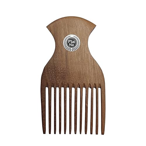 Miniatura 8 de Plai Na Peine afro de madera para cabello negro natural, sin enganches, sin estática, sin enredos para mujeres y hombres