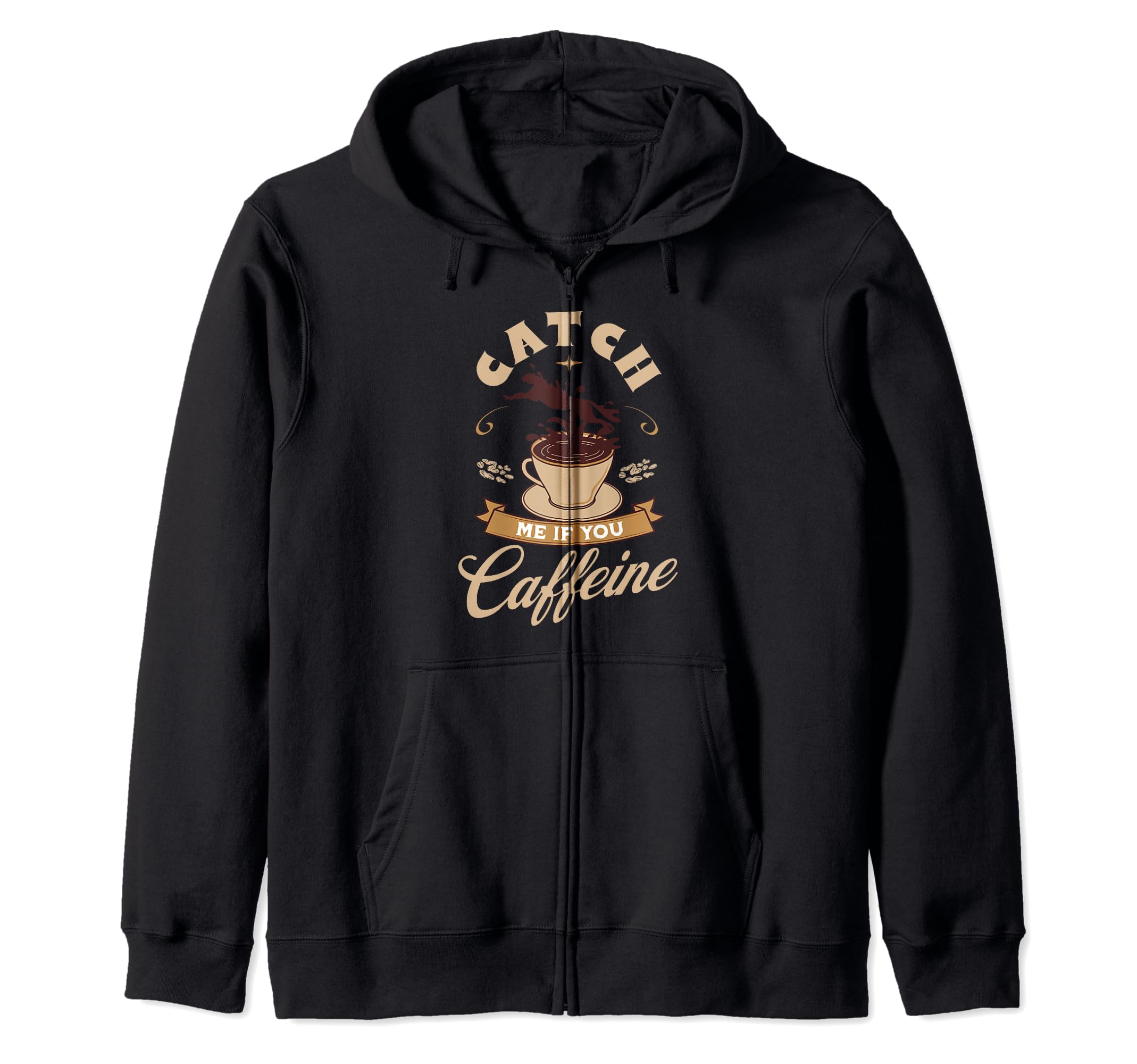 Cheetah Mama Catch Me If You Caffeine Coffee Cheetah Lover Zip Hoodie