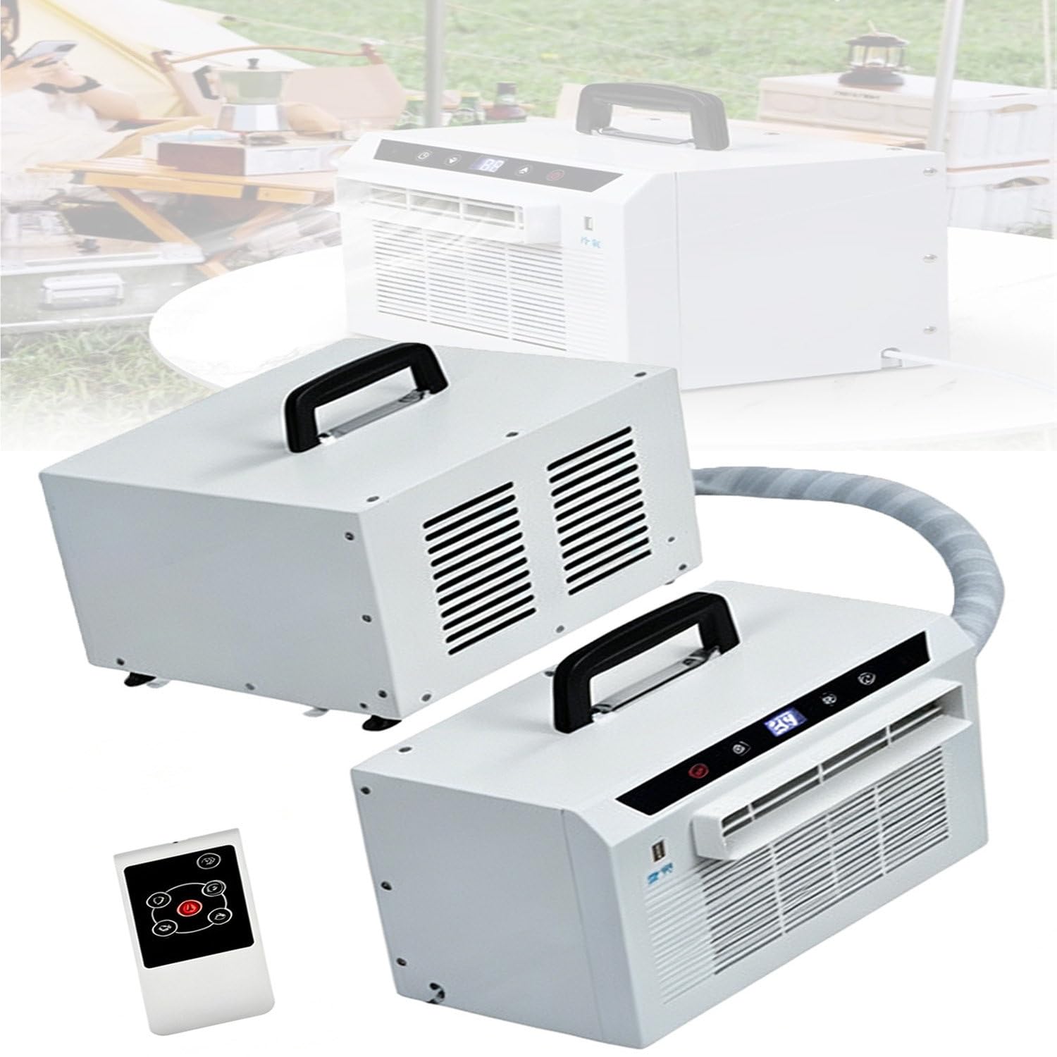 GTANND Portable split air conditioner, 3000 BTU smart and quiet cooling unit, quiet 42dB operation, air conditioning with touch controls & 12-hour timer. 1meter