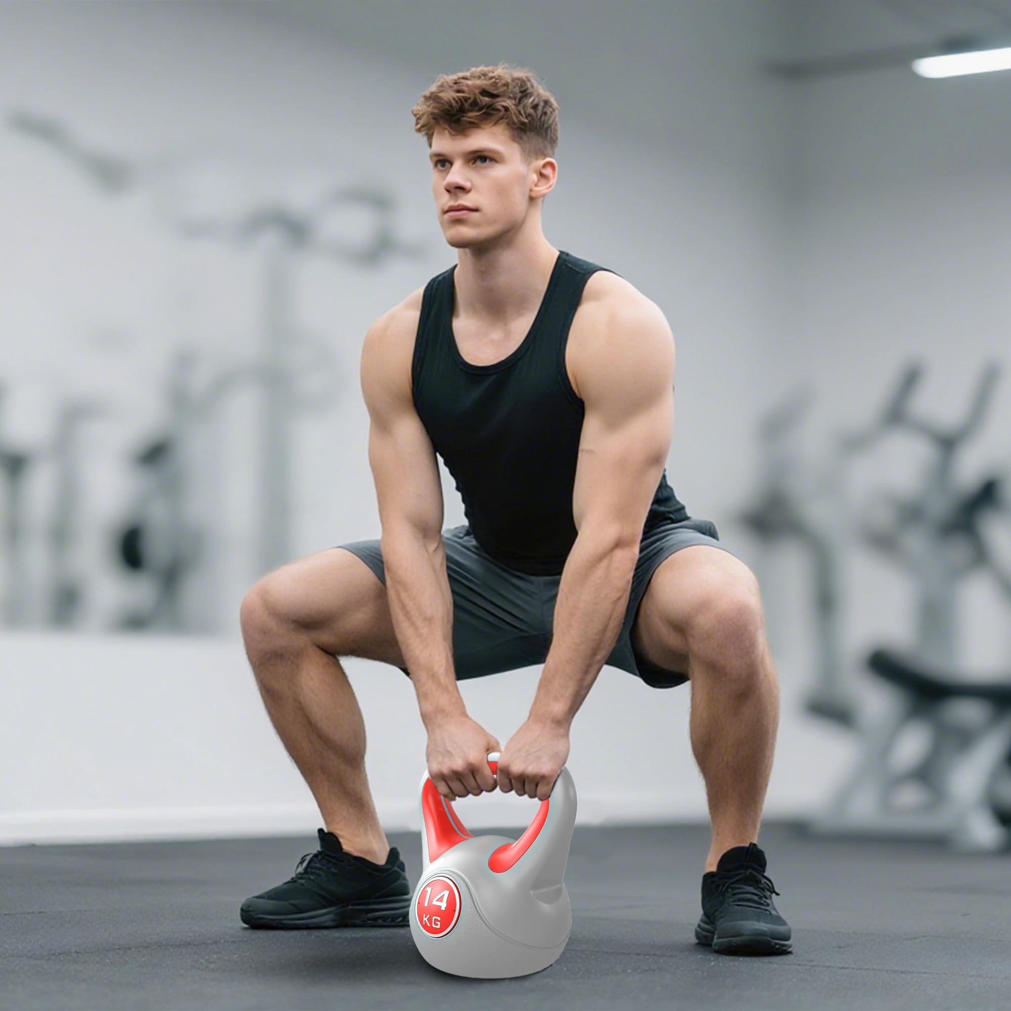 Kettlebell SPORTNOW 10 Kg In Metallo (Guscio Plastica) Con Base Piatta E Impugnatura Antiscivolo, Per Fitness E Bodybuilding A Casa, Verde