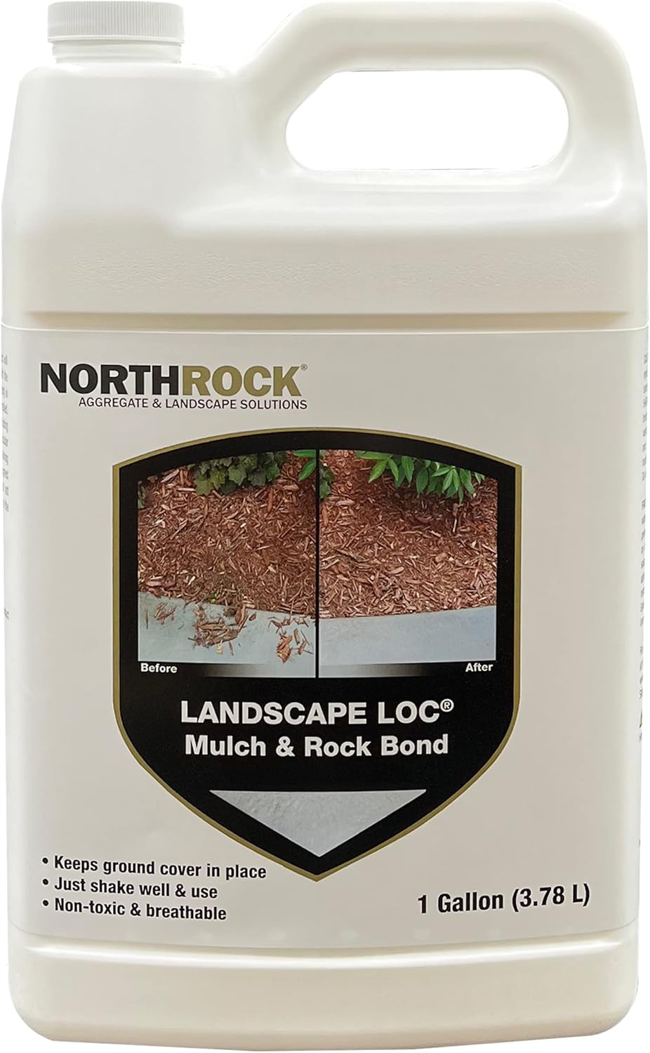 Landscape Loc Mulch & Rock Bond 1 Gallon (1), Mulch & Rock Glue