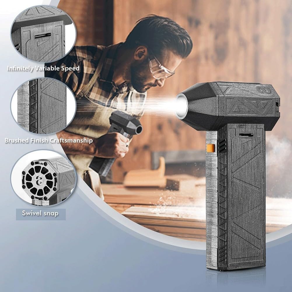 Mini Ventilateur Turbo Portable 130 000 Tr/min, 3 Vitesses Réglables