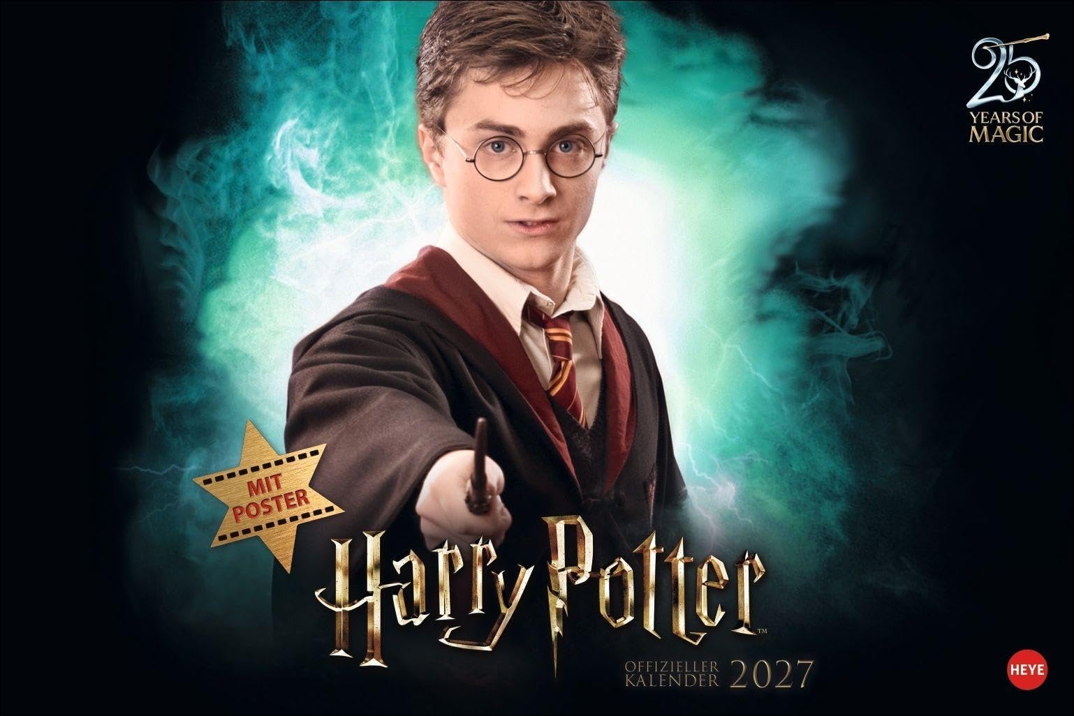 Harry Potter Broschur XL Kalender 2027: Wandkalender mit fesselnden Filmszenen aus den Harry Potter-Filmen. Broschürenkalender 2027 mit Poster zum Heraustrennen.