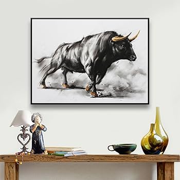Amazon.co.jp: スペインの黒い雄牛のキャンバスの写真 闘牛のポスター Amazon.co.jp: スペインの黒い雄牛のキャンバスの写真 闘牛のポスター