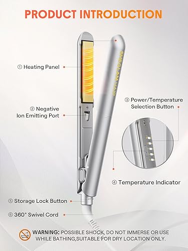 Miniatura 8 de SHEGLAM Hair Sleek Chic Twist Kiss - Plancha plana 2 en 1, pelo liso y rizado, alisador de pelo de iones negativos en 10 minutos