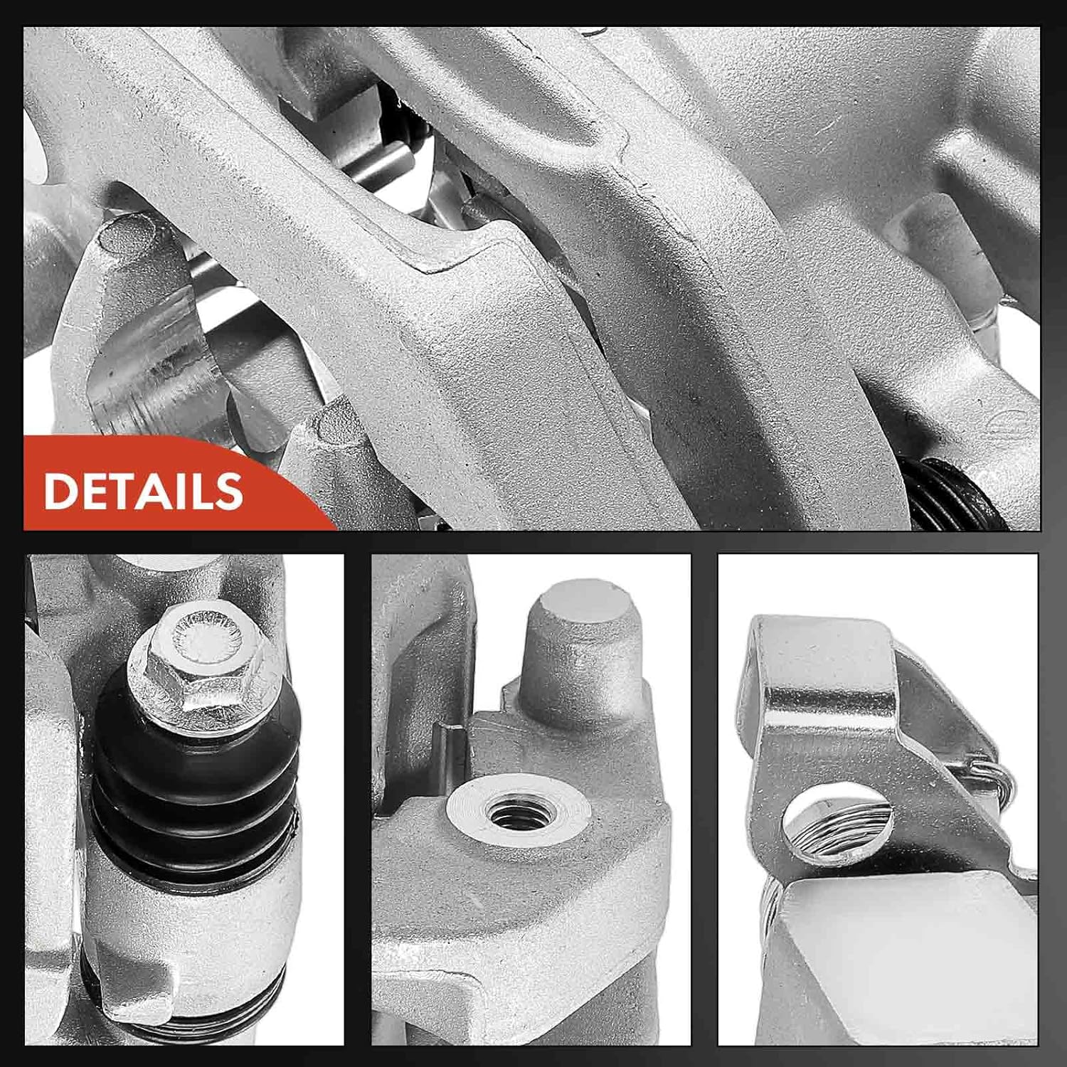 A-Premium Disc Brake Caliper Assembly with Bracket Compatible with Honda Foreman Rubicon 500 2015-2022, Rancher 420 2009-2022, Rincon 650 2003-2005, Rincon 680 2006-2022 - Rear Side