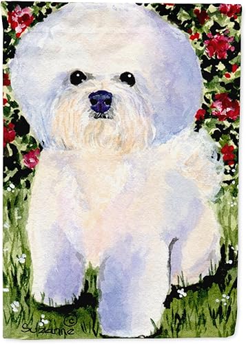 Caroline's Treasures SS8914GF Bandera de Bichon Frise para jardín, bandera decorativa para patio exterior, obras de arte de patio, macizos de