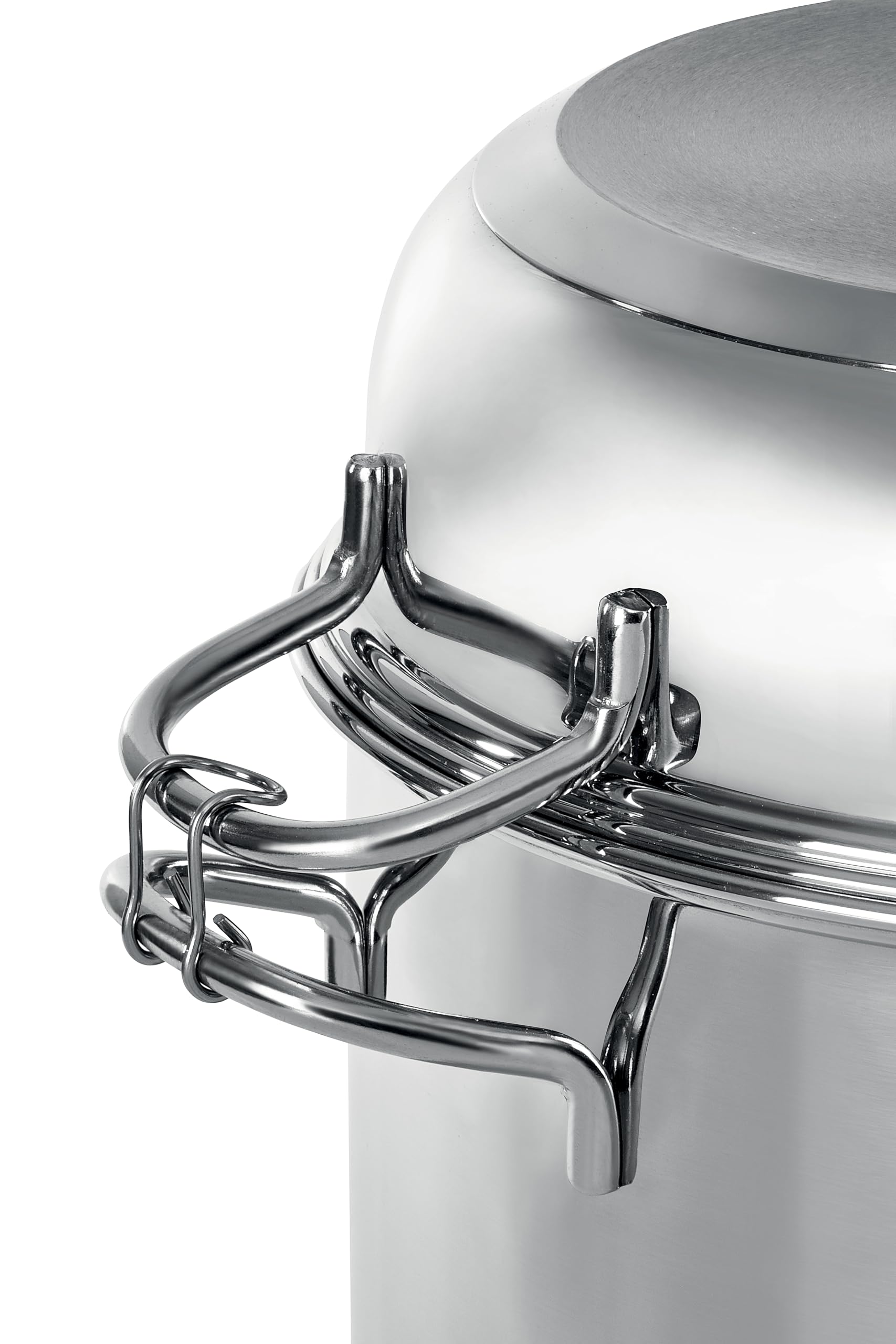 Barazzoni, SET Camping/Camper 8 Pezzi, Salva Spazio, Acciaio Inox 18/10, Adatta per Induzione, Lavabile in Lavastoviglie, Made in Italy