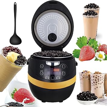 Boba Maker Makinesi,Ticari AkLl Tapioka PisIrici 900w 6l/1350w 8l KasKla,EsIt Is DagTM,TasMa oNleyici Ve BasNc Tahliye Vanas,Boba,Puding,Sago,Taro Toplar IcIn,8Lyellow