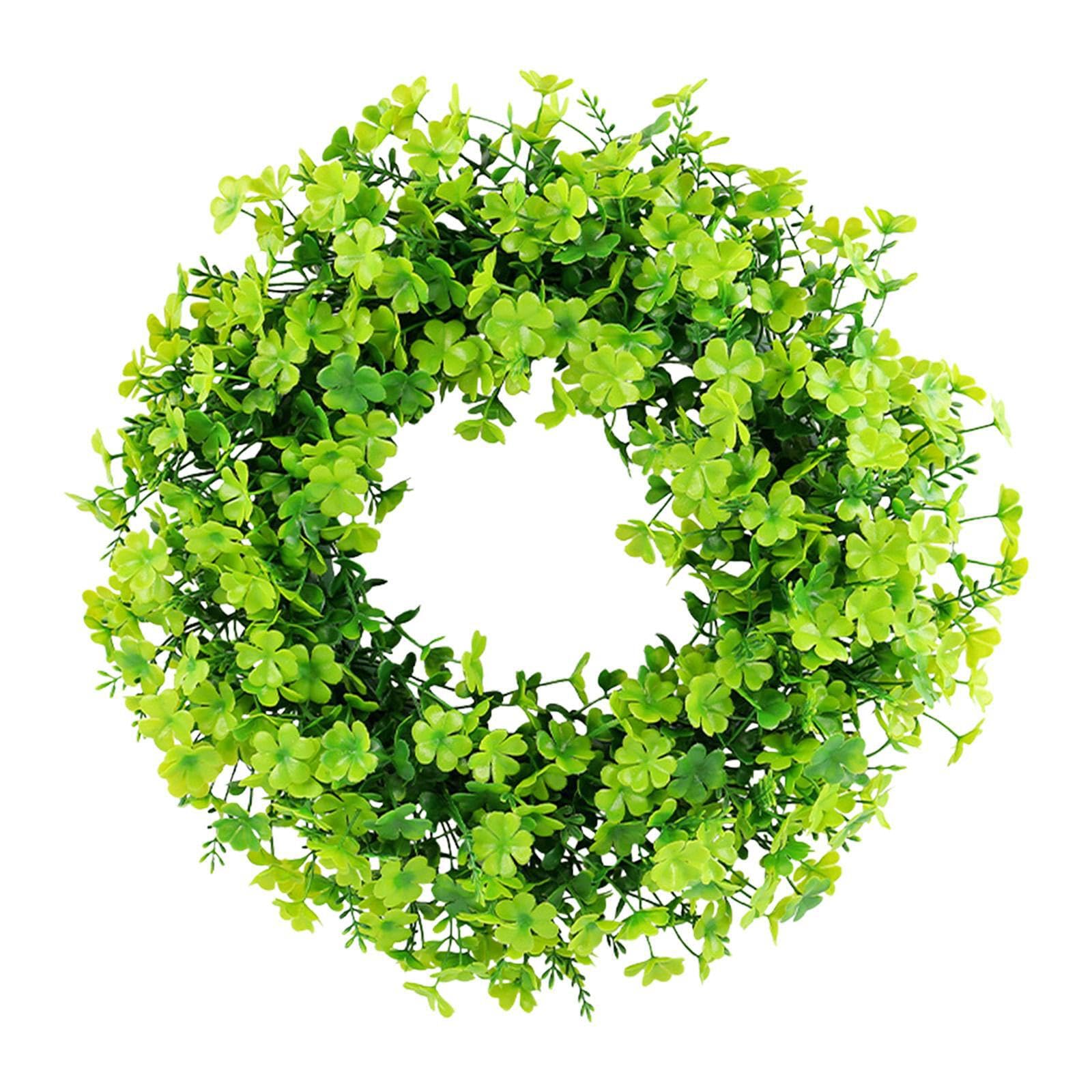 POXZSFX Patricks Day Wreath Celebrate With Joy Unique Green Elements Home During St Patricks Festivities Green Wreath Features Four St Day Decorations