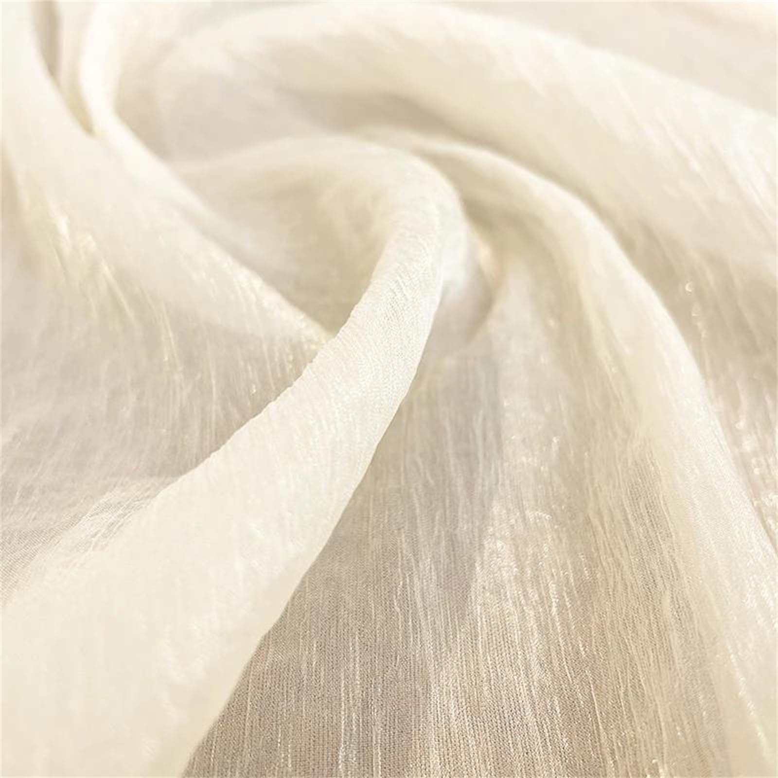 Tessuto di Organza Increspato Testurizzato da 160 cm, Materiale Velato e Brillante for Abiti da Sera e Costumi da Sposa