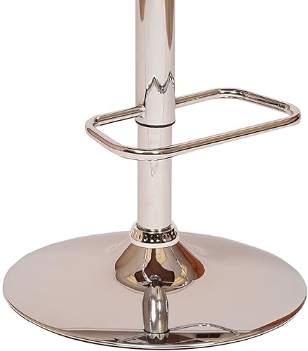 Miniatura 49 de Armen Living Taburete de bar de madera giratorio de mediados de siglo con pedestal moderno con piel sintética para encimera de isla de cocina,