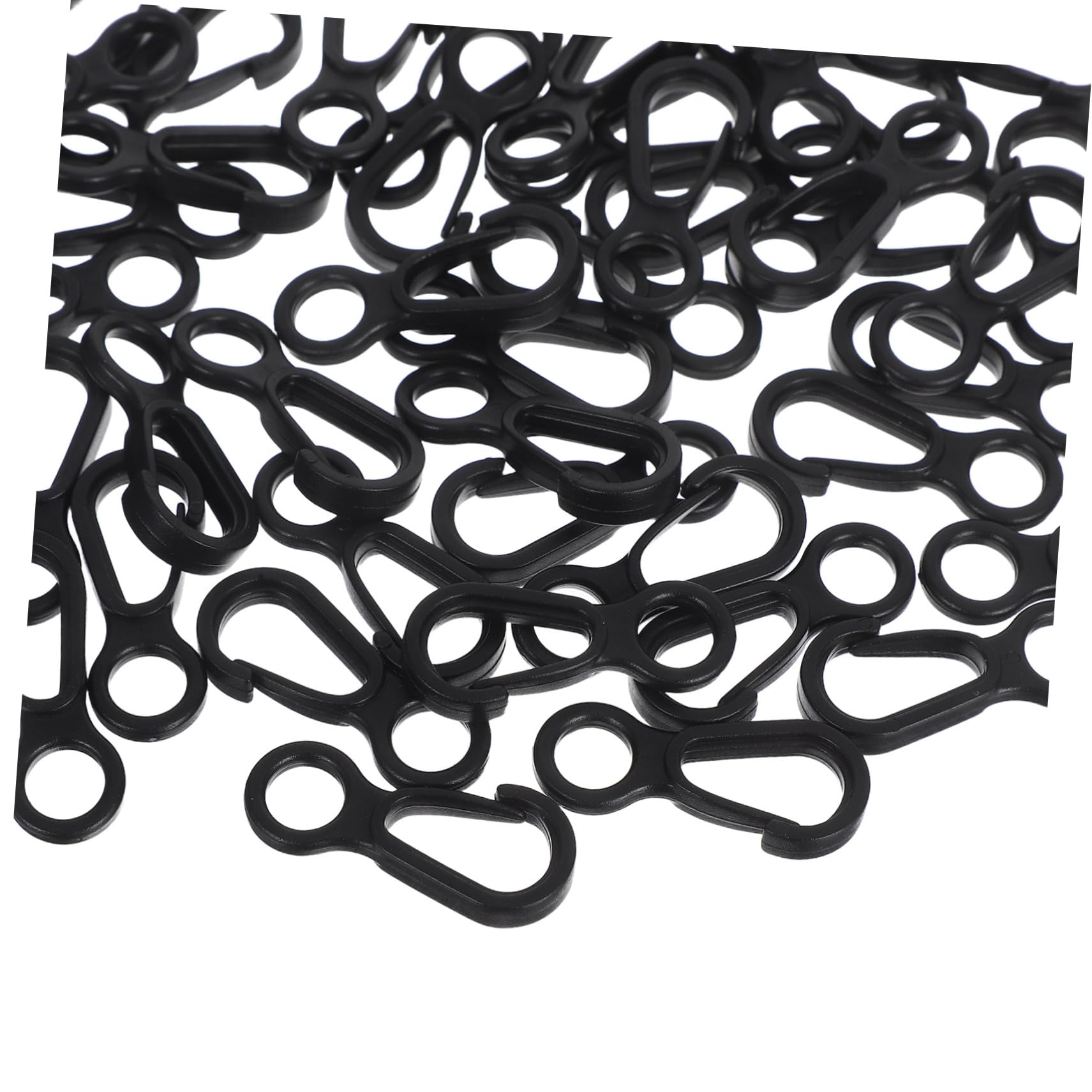 Mini Mousquetons en Plastique De 8, Lot de 50 Crochets Multifonctions, Fixation Rapide Et Résistance Aux Intempéries, Accessoires Compacts pour Camping Et Randonnée en Plein Air