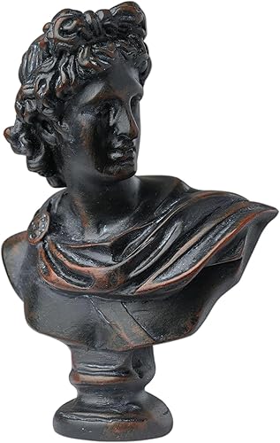 Waldosia Busto de estatuilla griega clásica de 2 12 pulgadas (Apolo de latón)