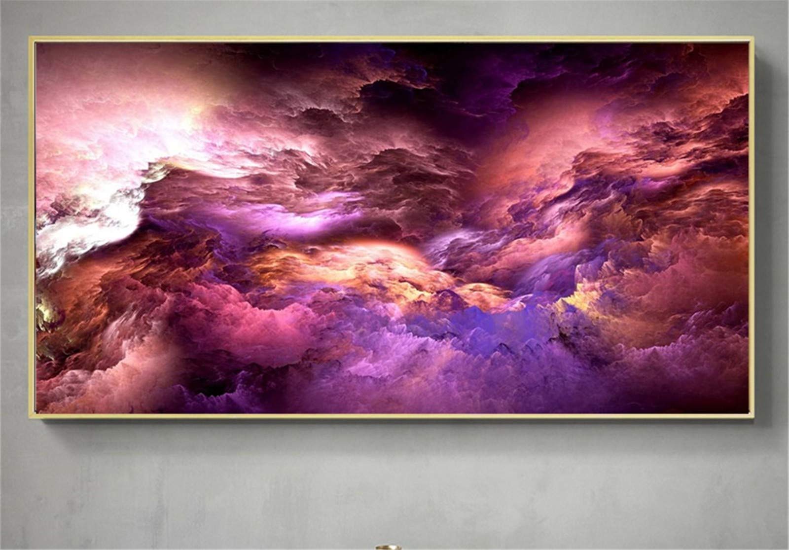 Toile diamant painting 5D nuage coloré abstrait grand format point de croix