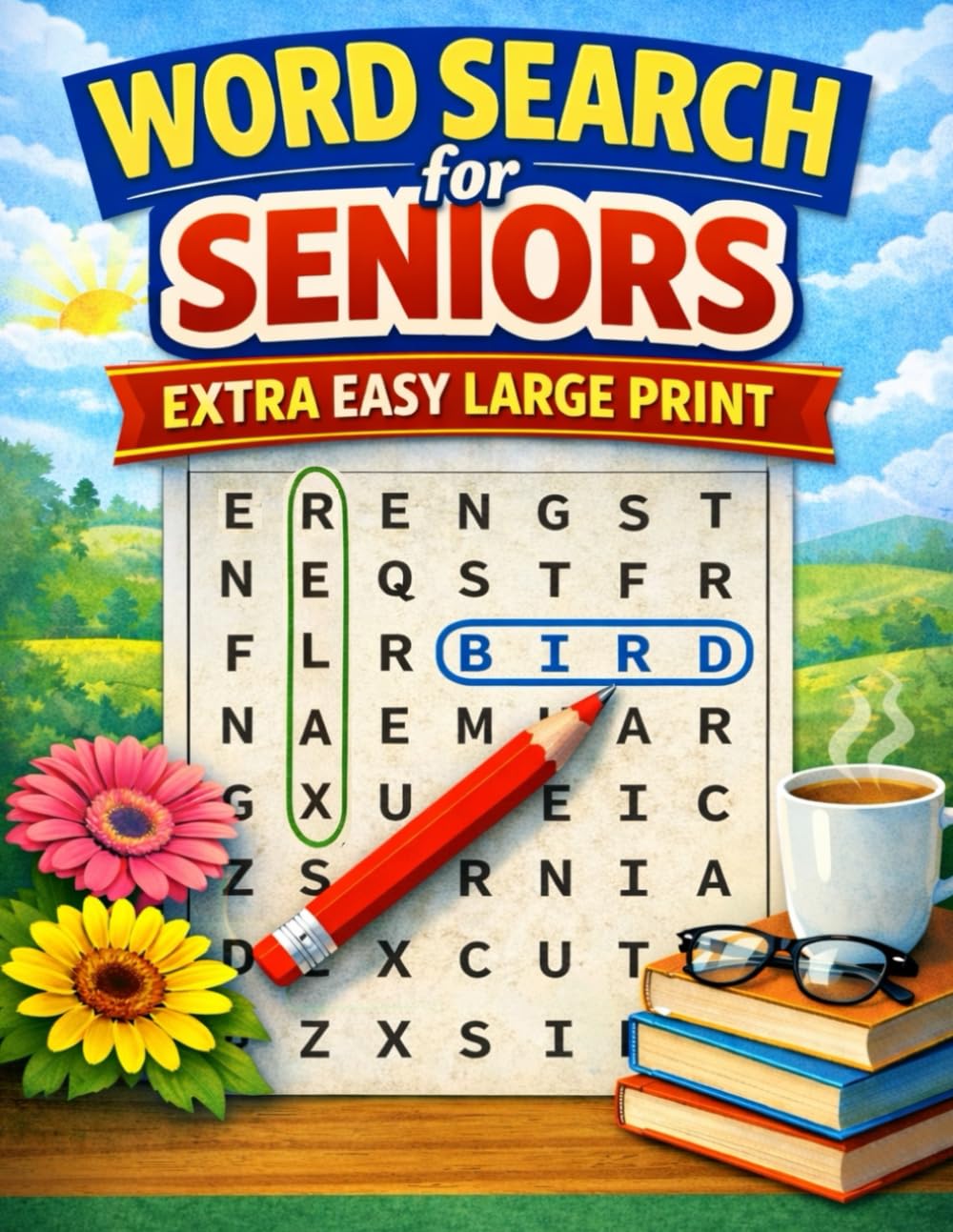 Word Search for Seniors – Extra Easy Large Print: Very Easy and Relaxing Word Search Puzzles for Older Adults