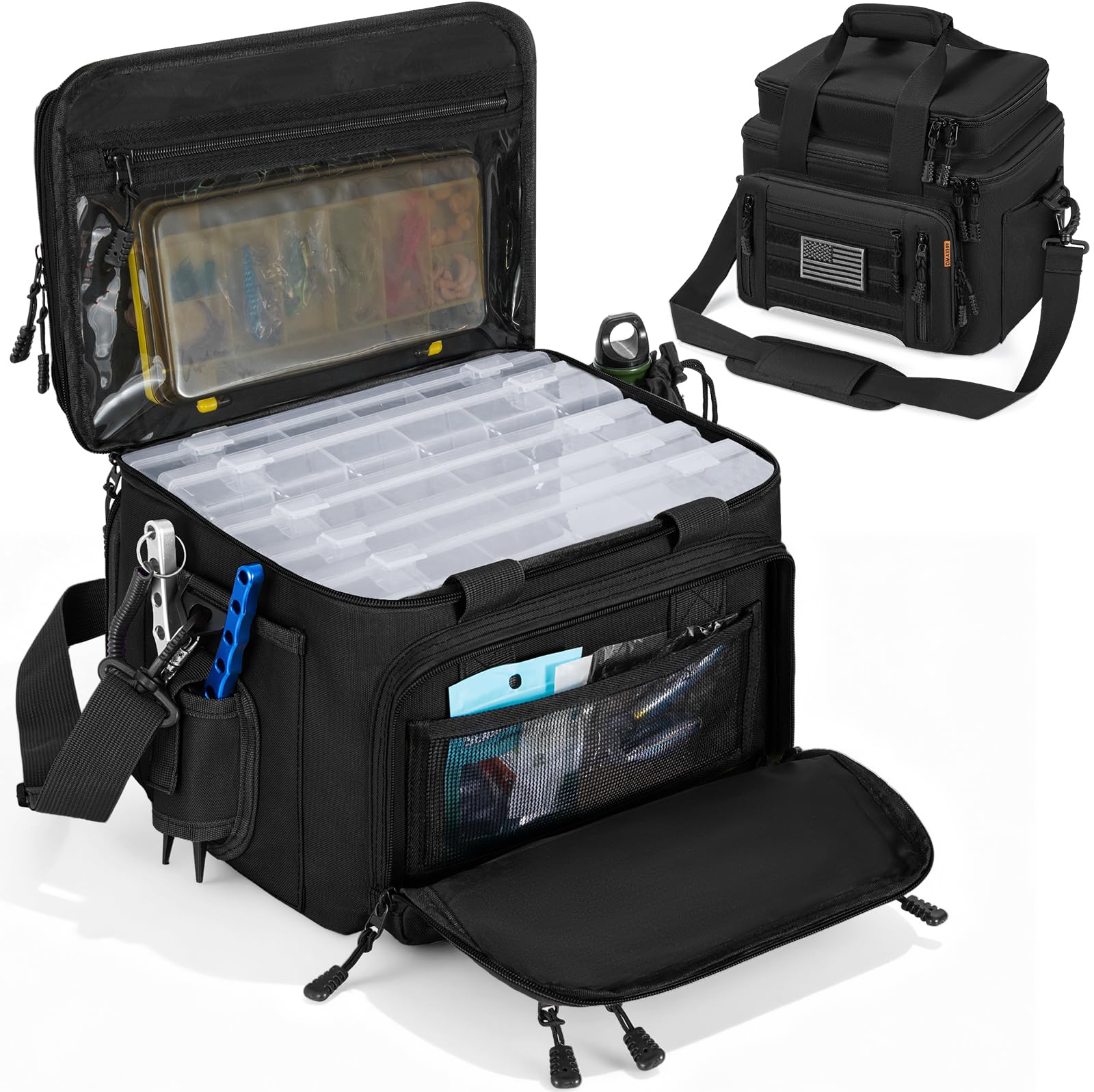 Fishing Tackle Bag - 3600 Box Storage -9 Fishing Tackle Bag - 3600 Box Storage -9
