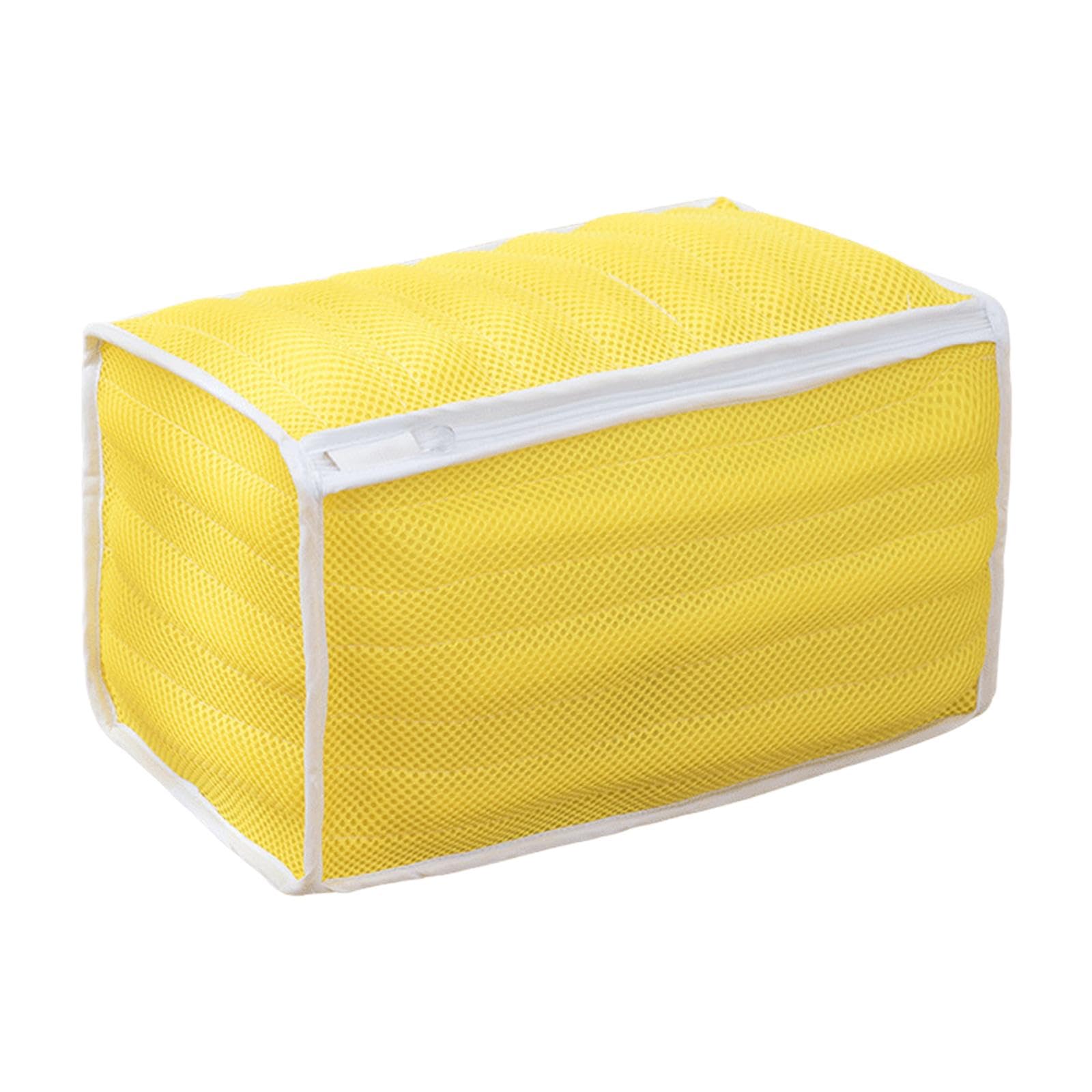 Bolsa organizadora para cuidado del calzado deportivo y zapatillas en color amarillo