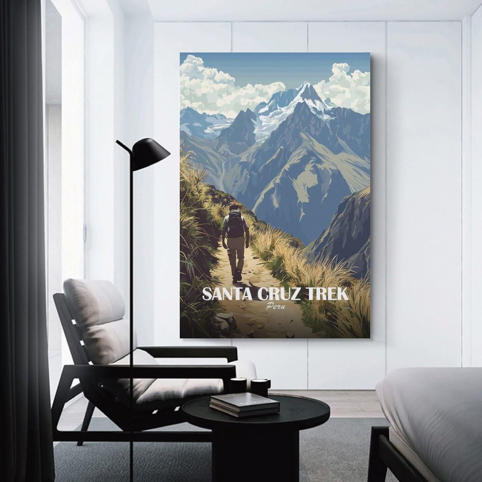Junmoney Santa Cruz Trek Peru Room Decor Wall Art, 20x30inch(50x75cm), for Entrance Spaces, Stair Walls Or Halls, A Stylish Accent for Home Entrances
