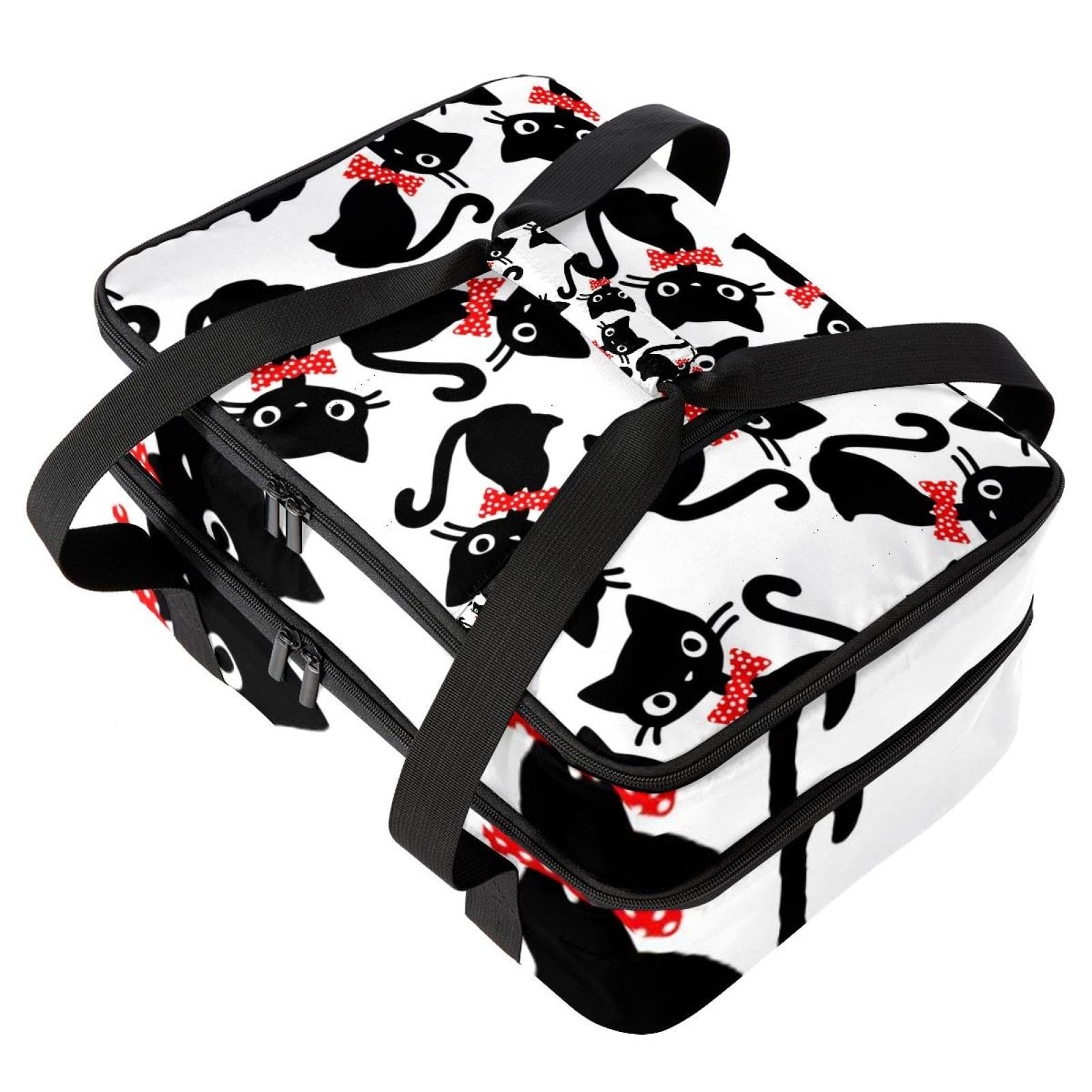 Grand sac à déjeuner isotherme pour homme et femme, double couche, étanche, étanche, réutilisable, sac fourre-tout pour le travail, l'école, le pique-nique, la plage, le camping, les voyages, motif