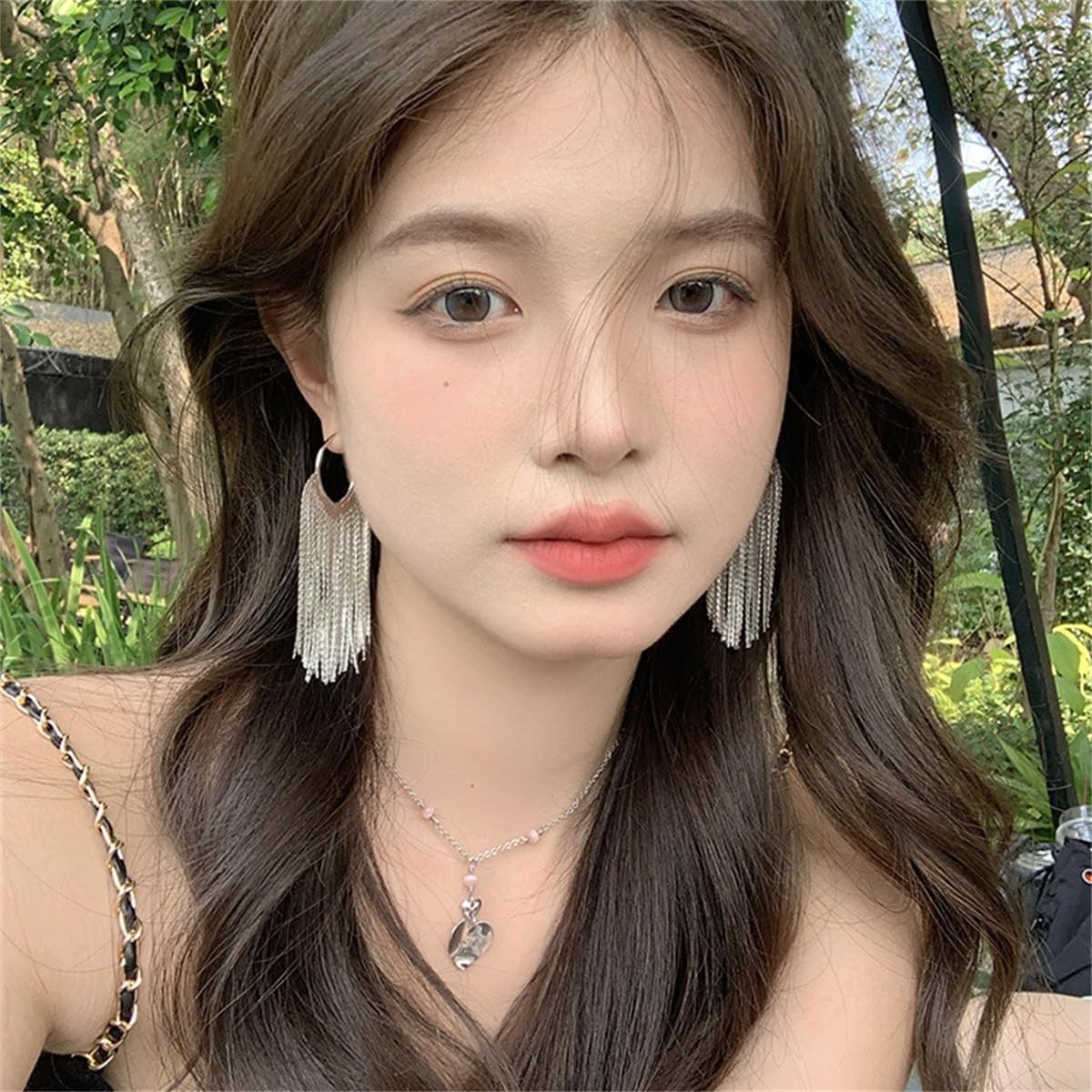 Boho Linear Tassel Drop Dangling Earrings For Women,Long Formal Country Bohemian Fringe Chain Chandelier Prom Statement Trendy Earrings For Party Prom - Image 6