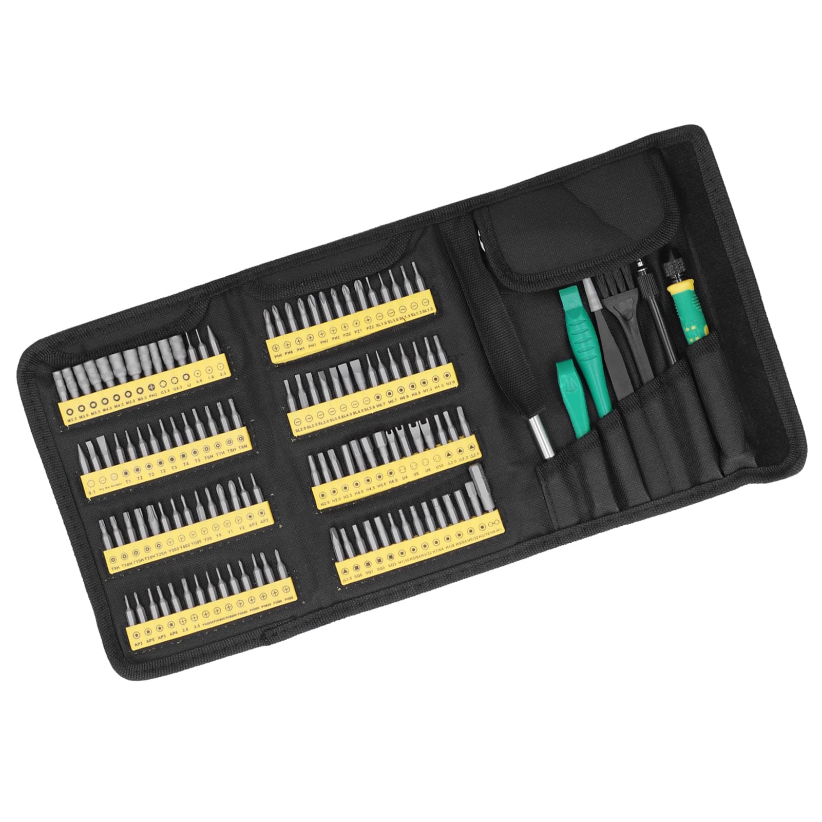 Kit di riparazione elettronica, 112 punte per cacciavite, acciaio al cromo vanadio, strumenti di precisione, archiviazione portatile, per computer, telefoni, droni,