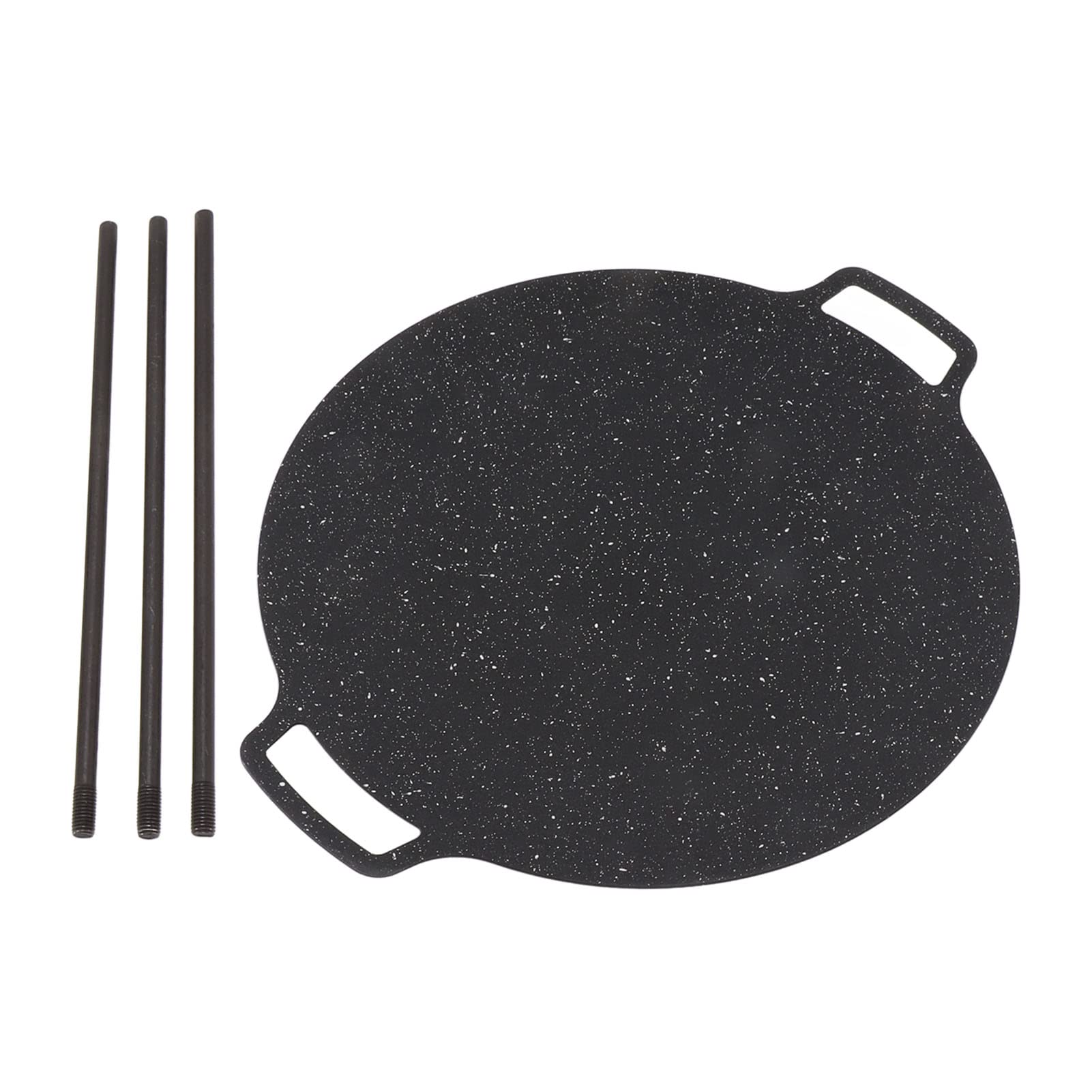 Round BBQ Grill Pan S 6 Layer Coating 2 Handles S Barbe Plate 30CM Height for Stove Oven 16.1in Outdoor Round Griddle PanBBQ Round Griddle PanBBQ Griddle Pan S Barbe Plate S BBQ