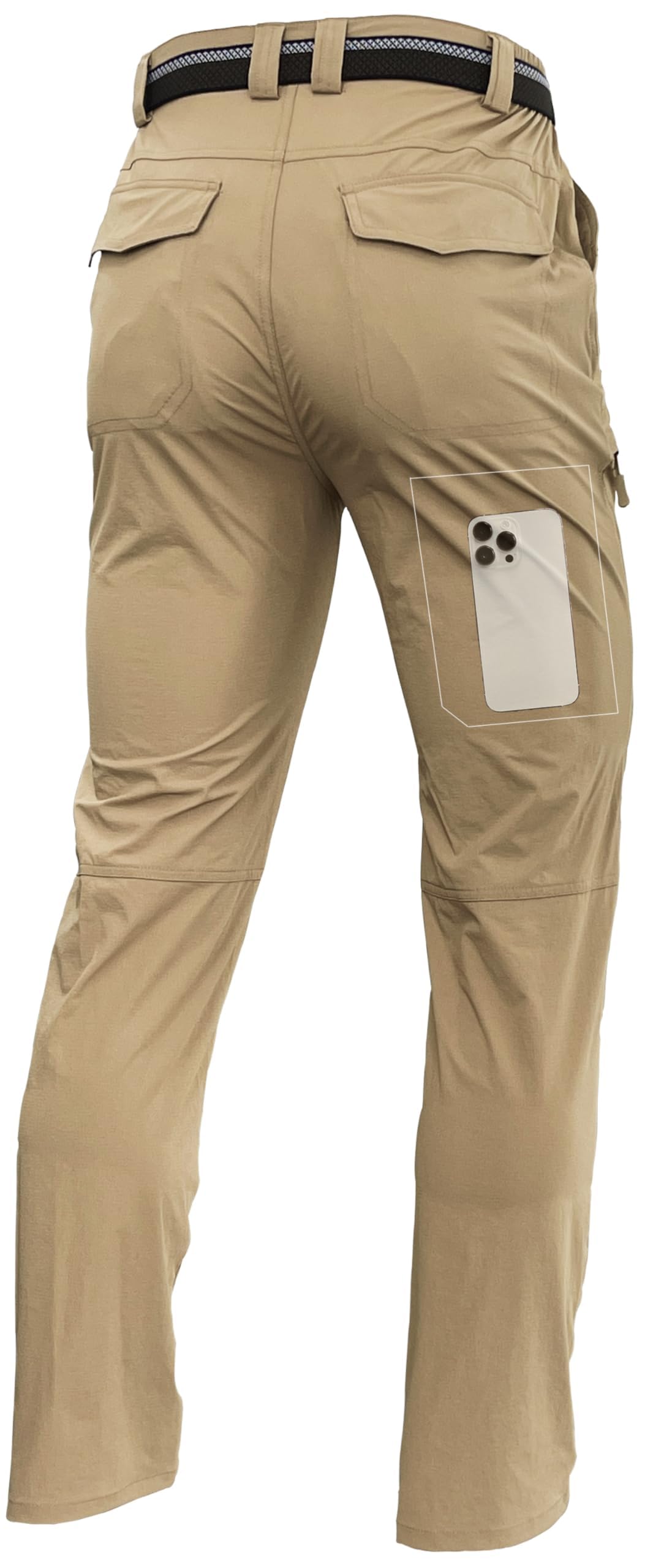Men's Lightweight Hiking Cargo Pants Waterproof Quick Dry Travel Fishing Climbing Work Outdoor Pants