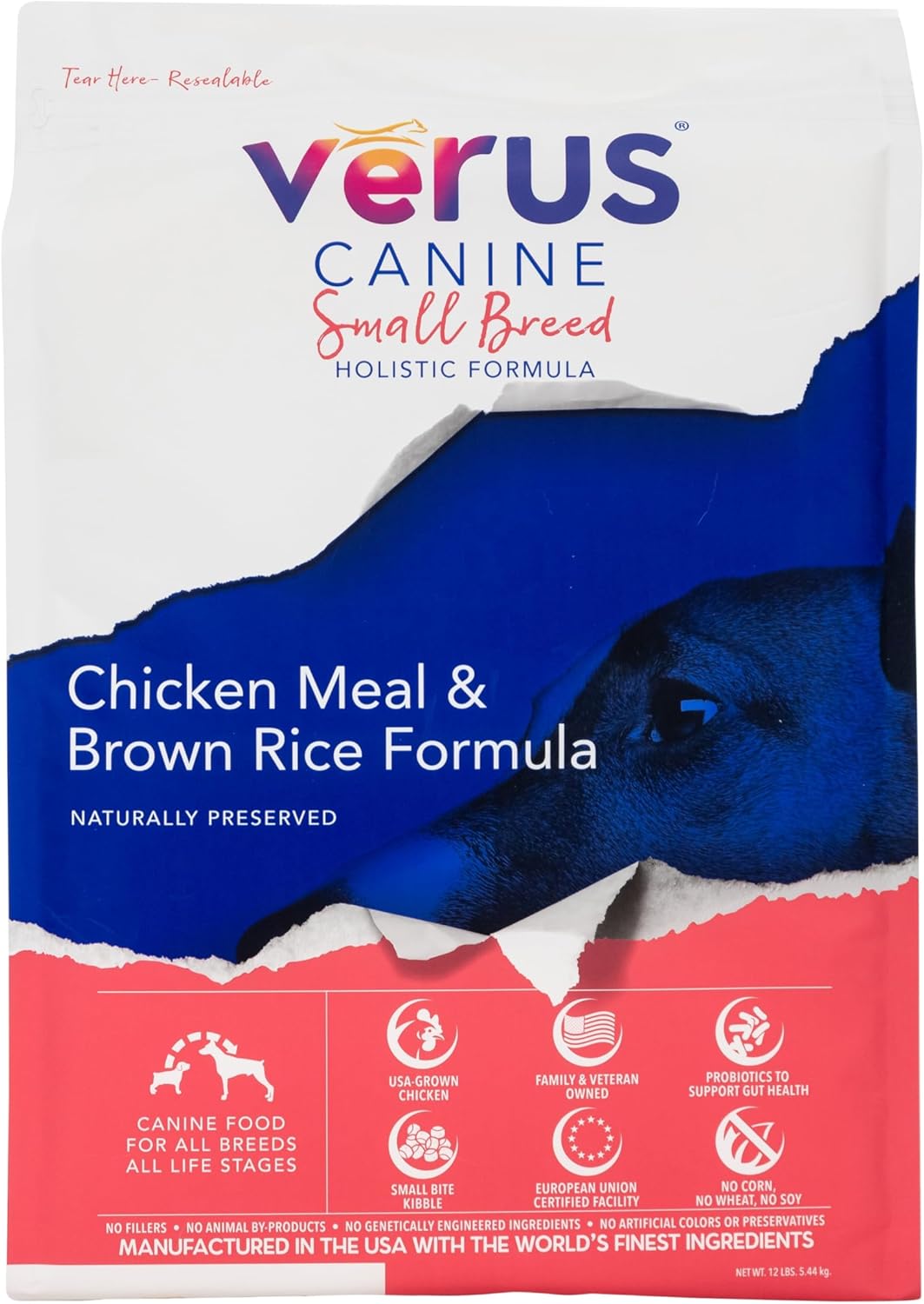 VeRUS Pet Foods Dry Dog Food Chicken, Small Breed Formula 12lb