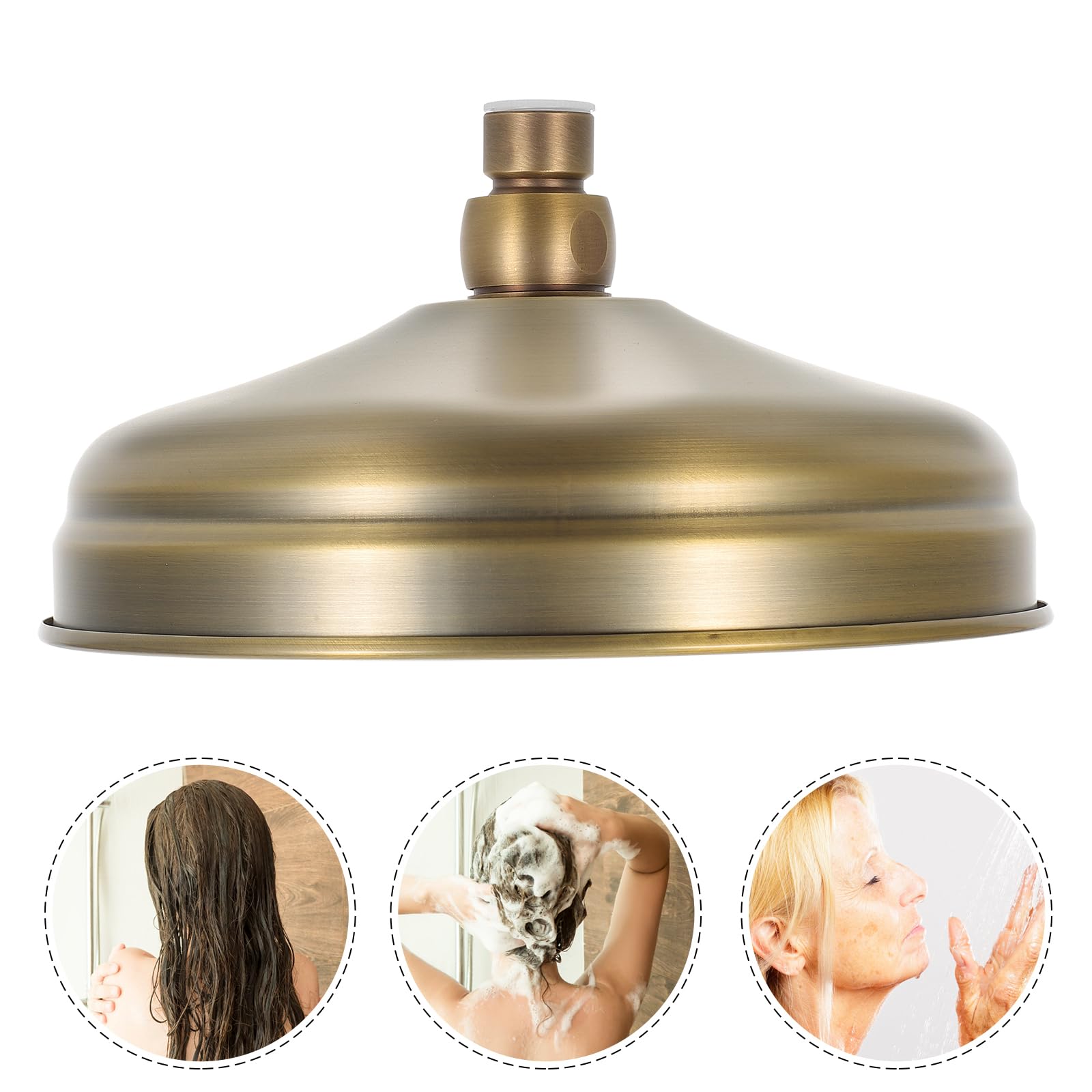 DOITOOL Cabezal De Ducha Retro De 8 Pulgadas Para Baño Rociador De Lluvia Estilo Cascada Fácil Instalación Y Limpieza Diseño Vintage Para Ducha De Techo