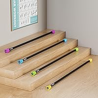 Vista 8 de LIONSCOOL Workout Weighted Bar,Padded Exercise Weight Bar, Solid Steel Stretching weighted bar set for Body Sculpting, Physical Therapy,Body Toning