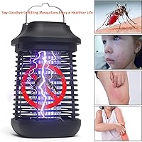 Vista 8 de Exterminador de insectos para exteriores e interiores, cable de alimentación de 9.8 ft con interruptor exterminador de mosquitos, exterminador