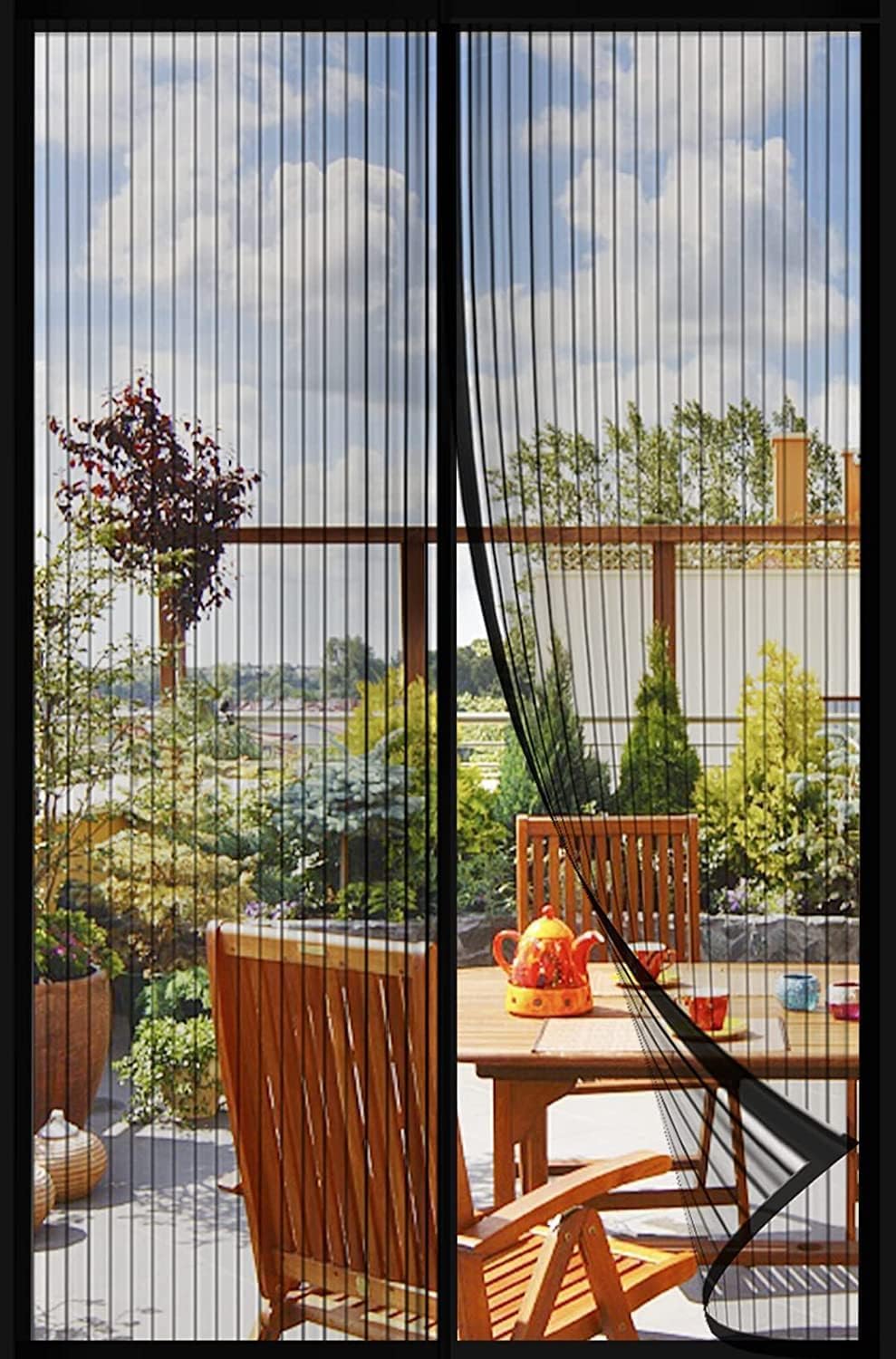 MeeTo Magnetic Fly Screen Mesh Door Easy Insect Protection Door Net Black Magnetic Fly Screen Door Heavy Duty Bug Mesh Curtain for Balcony Sliding Living Room Pack of 1 (B0DFT8TM8W) Amazon Price History, Amazon Price Tracker