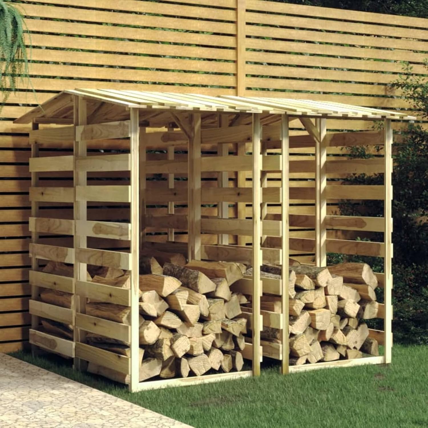 Bounv Unterstände Aus Holz Kaminholzregal Aussen Pergolen mit Dach 4