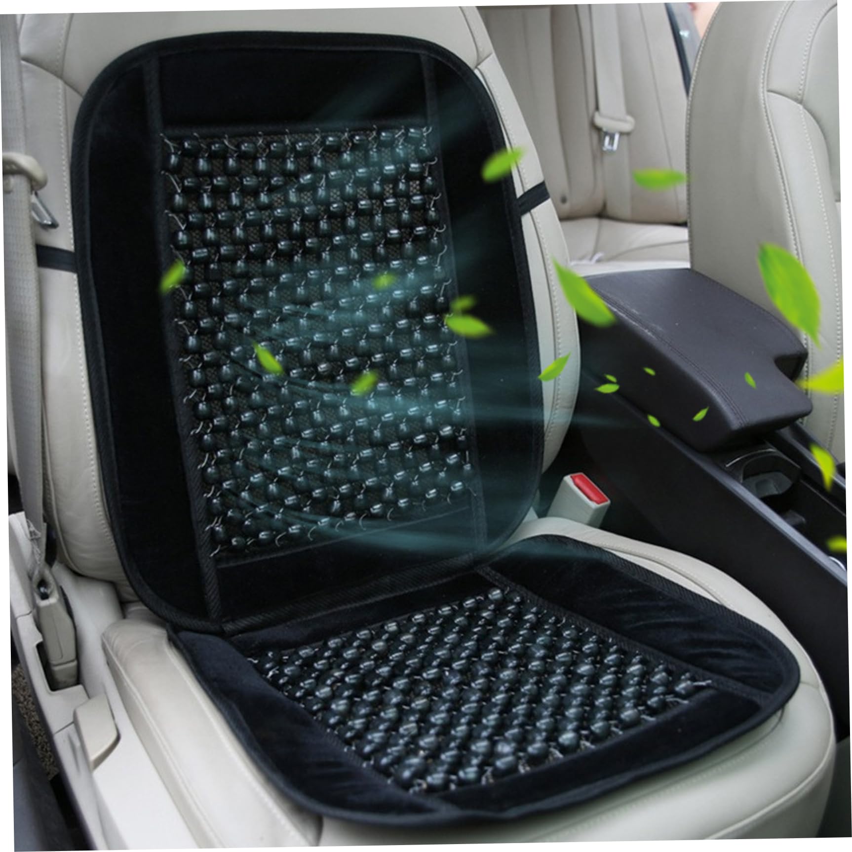Cubierta de Asiento con Cuentas para automóvil, Cubierta de Asiento de Bolas de Cuentas Transpirable Masaje