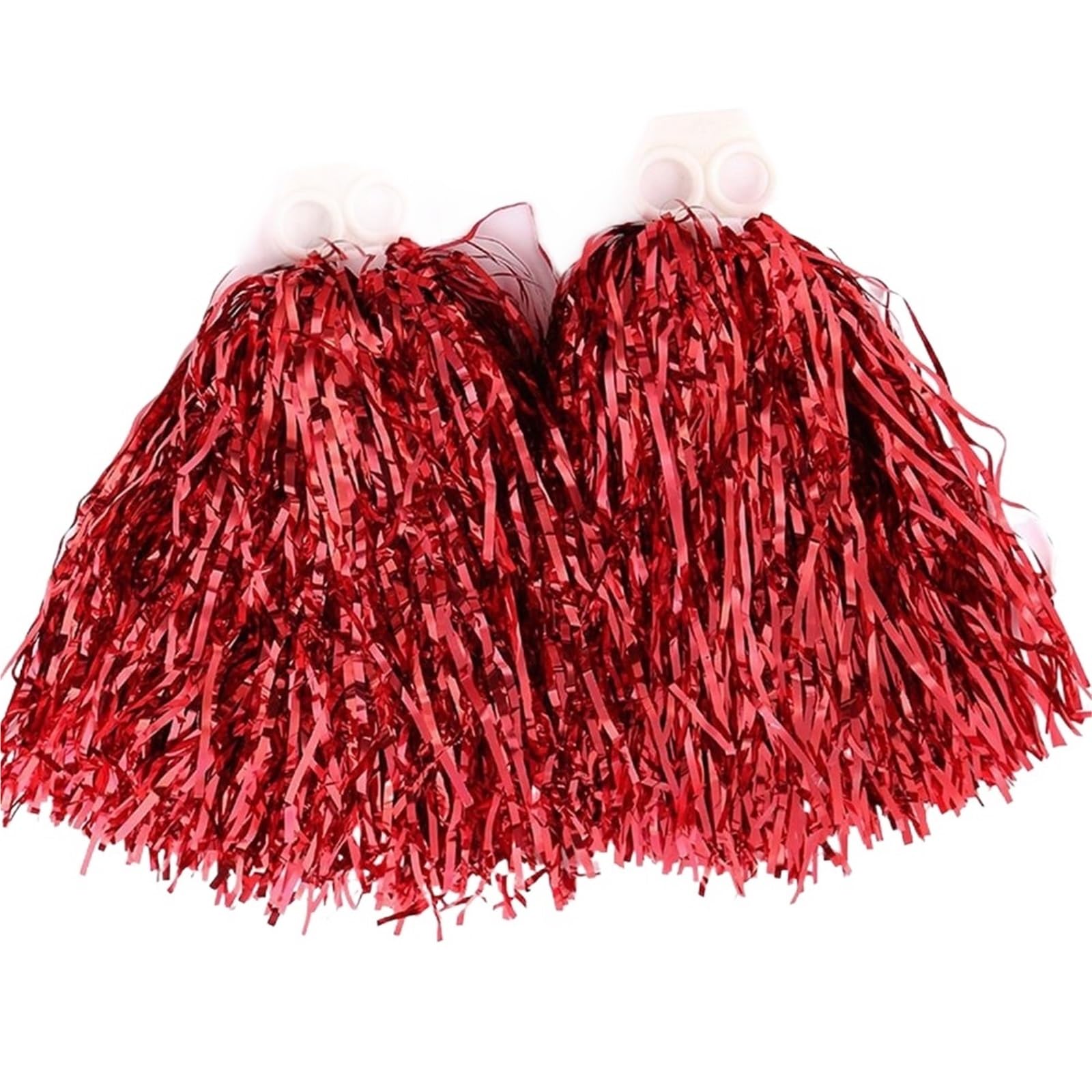 Pompom Fancy Competition Flower Dance Party Decorator Cheerleading Cheering Ball Cheerleader Pompoms for Cheerleaders(1pair Red)