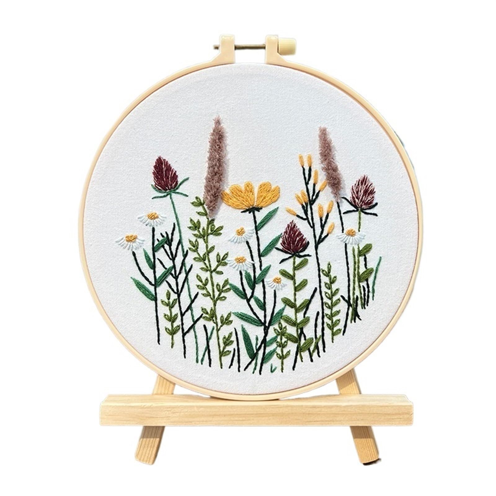 LKLNKVL embroidery, Embroidery Kit， Mbroidery Kit For Beginners Adults, Beginner(Color 03,Without hoop)