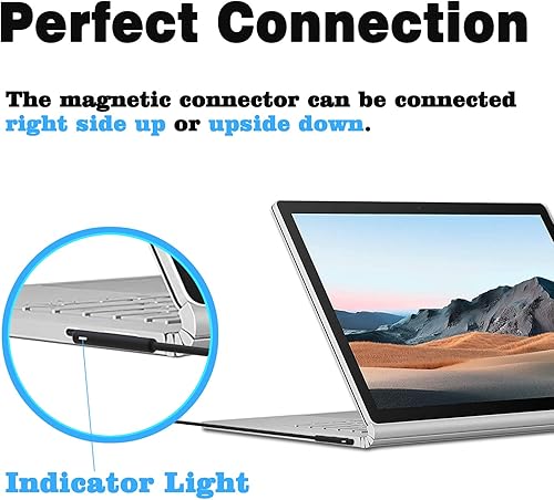 Miniatura 5 de Cargador de 127 W para Microsoft Surface Book 3 2 1, Surface Laptop 6 5 Go2 Studio Go 4 3 2 1, Surface Pro 10 9 8 7+ X 7 6 5 4 3, Surface Go 3 2 1,