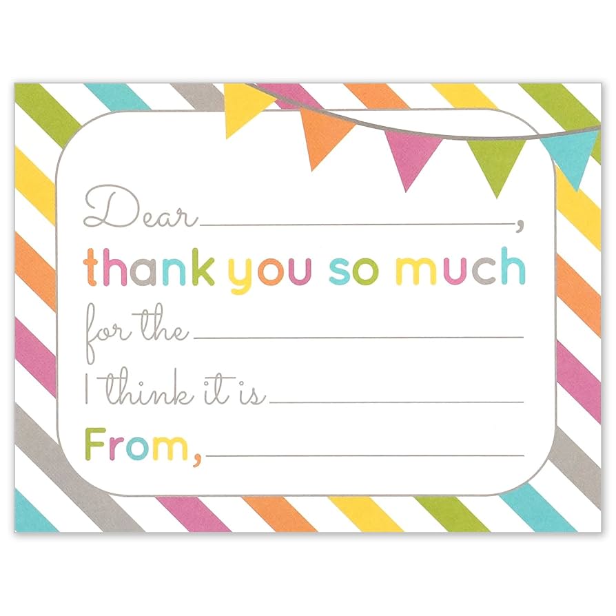 Amazon.com : Fill in the Blank Thank You Cards, Kids Birthday or Any Occasion Note Card, 4.25 X 5.5 Inches, Pack of 15 : Office Products amazon-com-fill-in-the-blank-thank-you-cards-kids-birthday-or-any-occasion-note-card-4-25-x-5-5-inches-pack-of-15-office-products