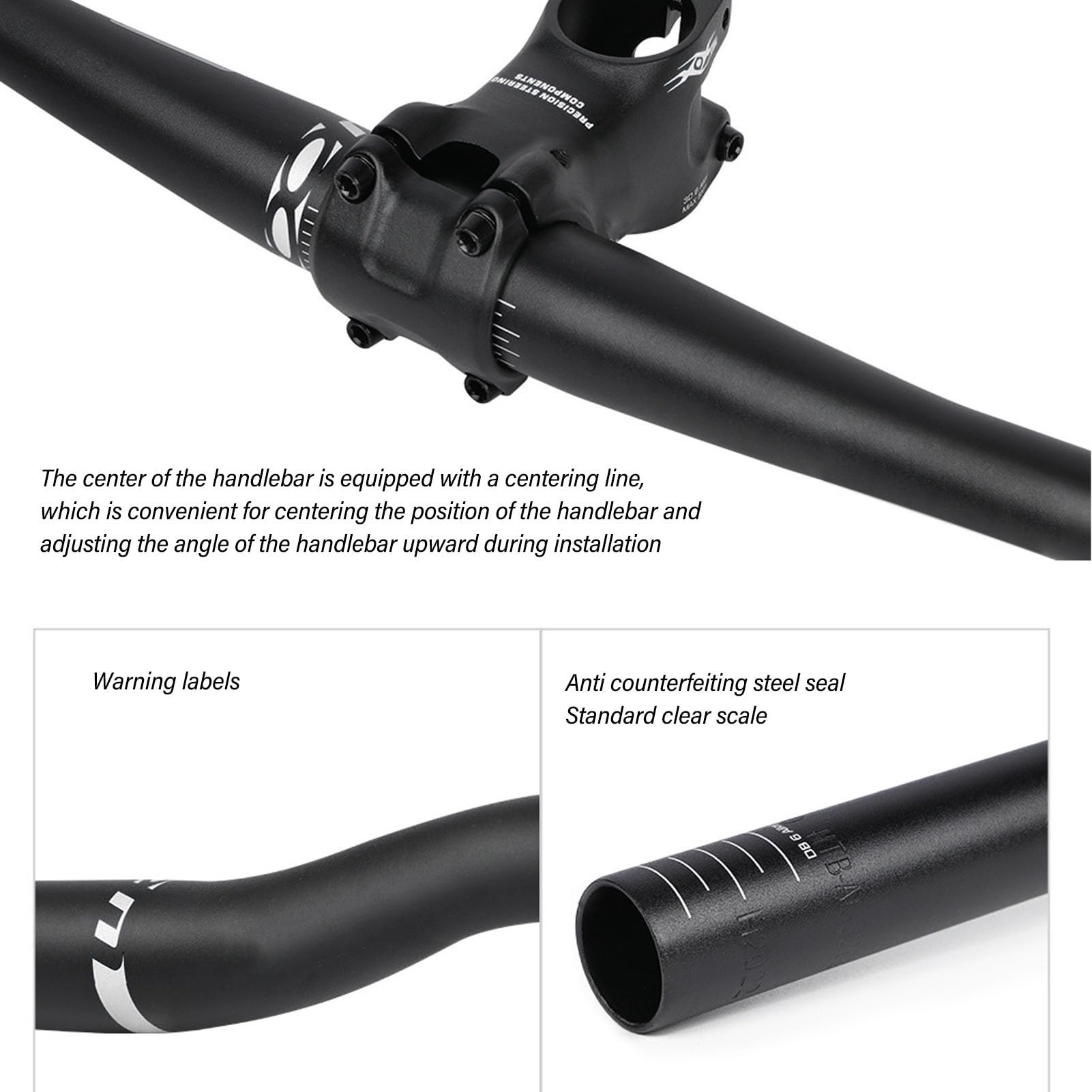 Rowerowe rowerowe kierownice Black Regulowane 720 mm aluminium aluminium górskie kierownicze rowerowe dla entuzjastów rowerowych rowerowych rowerowych